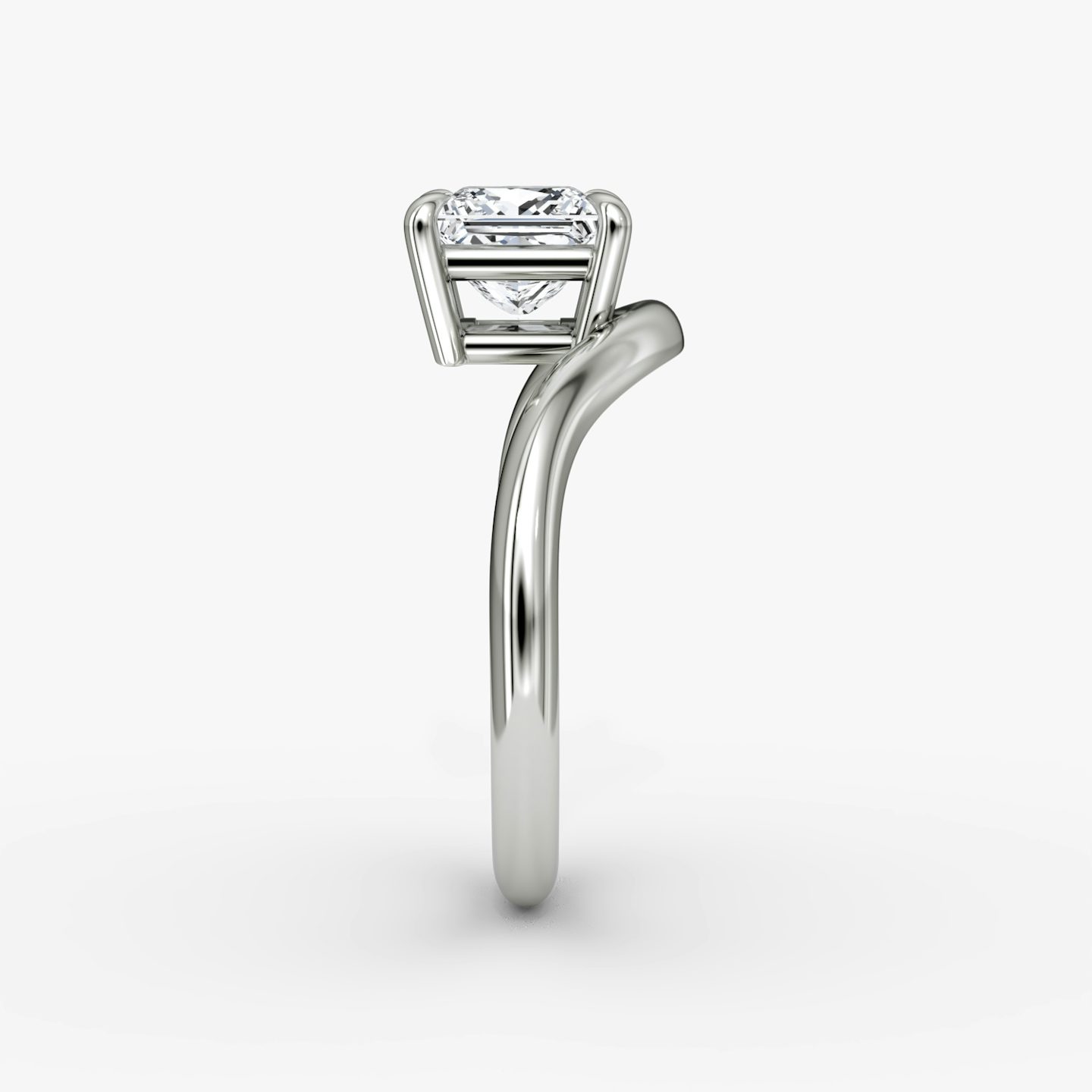 Curve | Princess | Platin | bandAccent: Ohne Pavé-Besatz | diamondOrientation: vertical | caratWeight: other