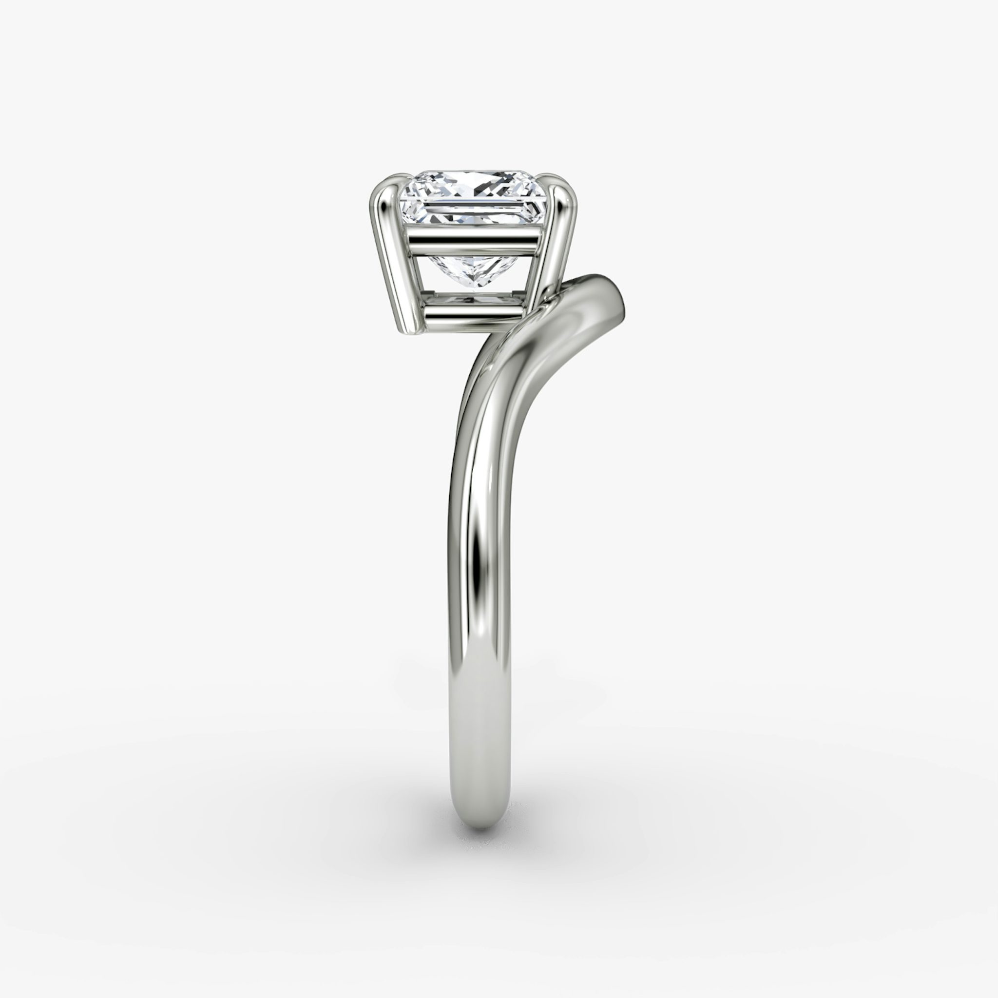 The Curve | Princess | Platinum | bandAccent: Plain | diamondOrientation: vertical | caratWeight: other