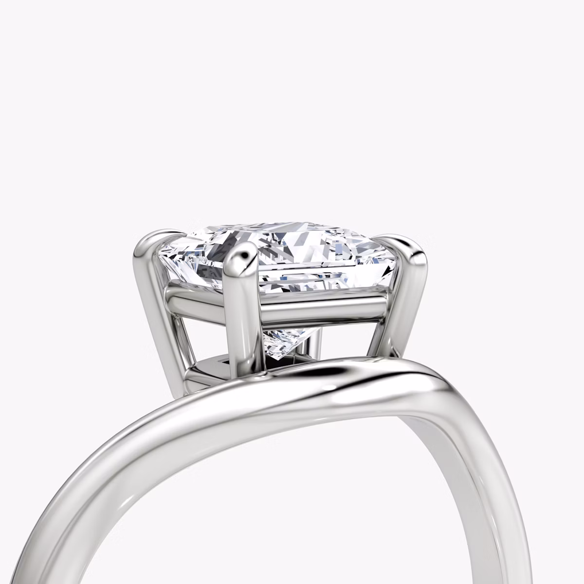 Curve | Princess | Platin | bandAccent: Ohne Pavé-Besatz | diamondOrientation: vertical | caratWeight: other