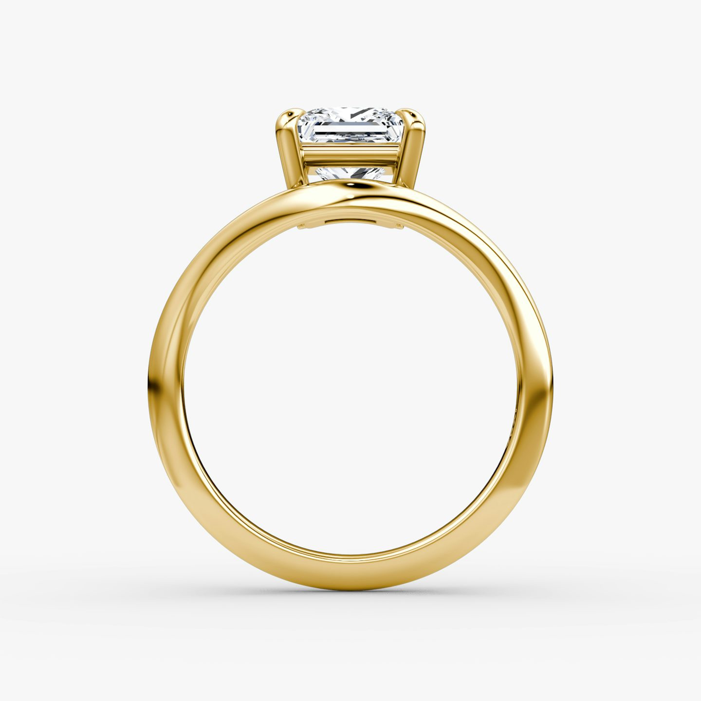 Curve | Princess | 18k | Gelbgold | bandAccent: Ohne Pavé-Besatz | diamondOrientation: vertical | caratWeight: other