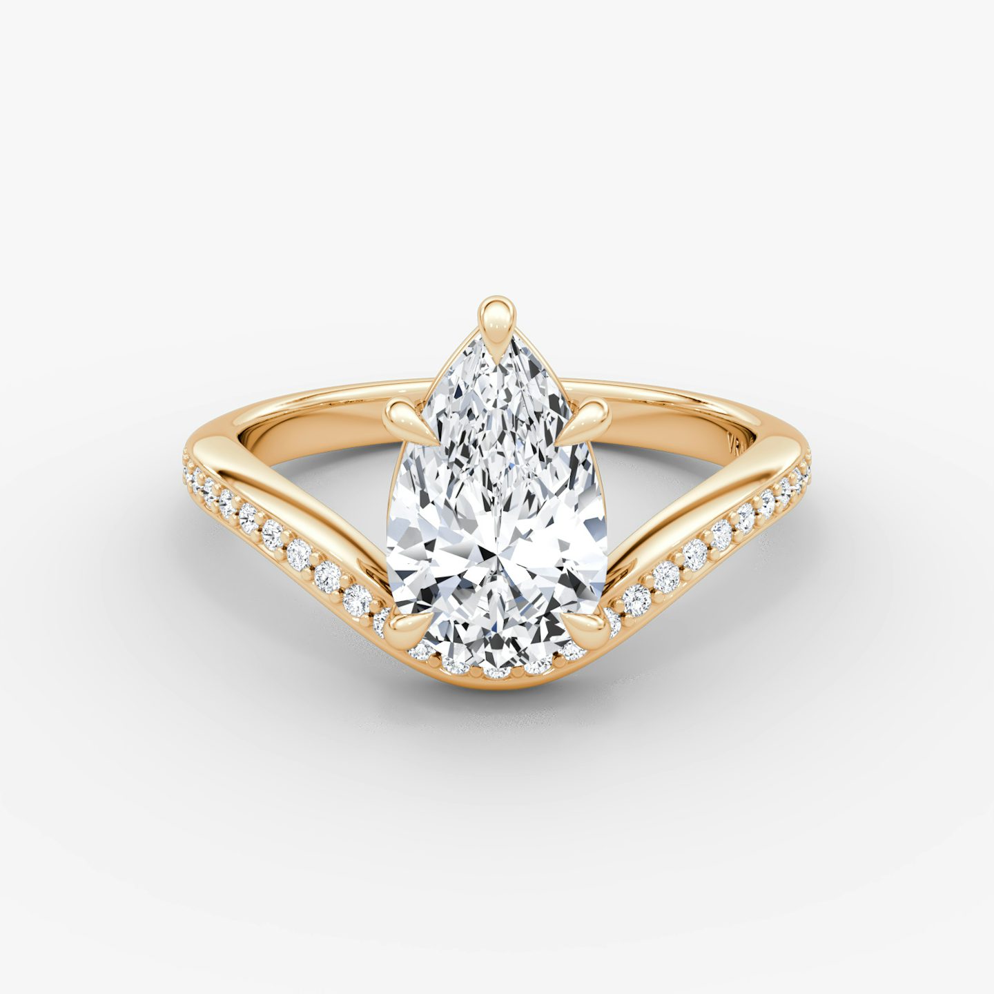 Curve | Tropfen | 14k | Roségold | bandAccent: Mit Pavé-Besatz | diamondOrientation: vertical | caratWeight: other