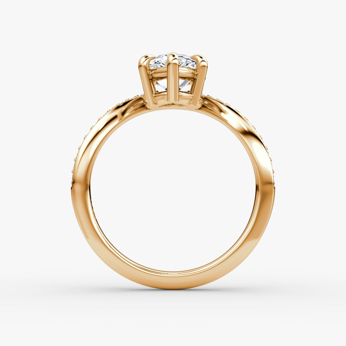 Curve | Tropfen | 14k | Roségold | bandAccent: Mit Pavé-Besatz | diamondOrientation: vertical | caratWeight: other
