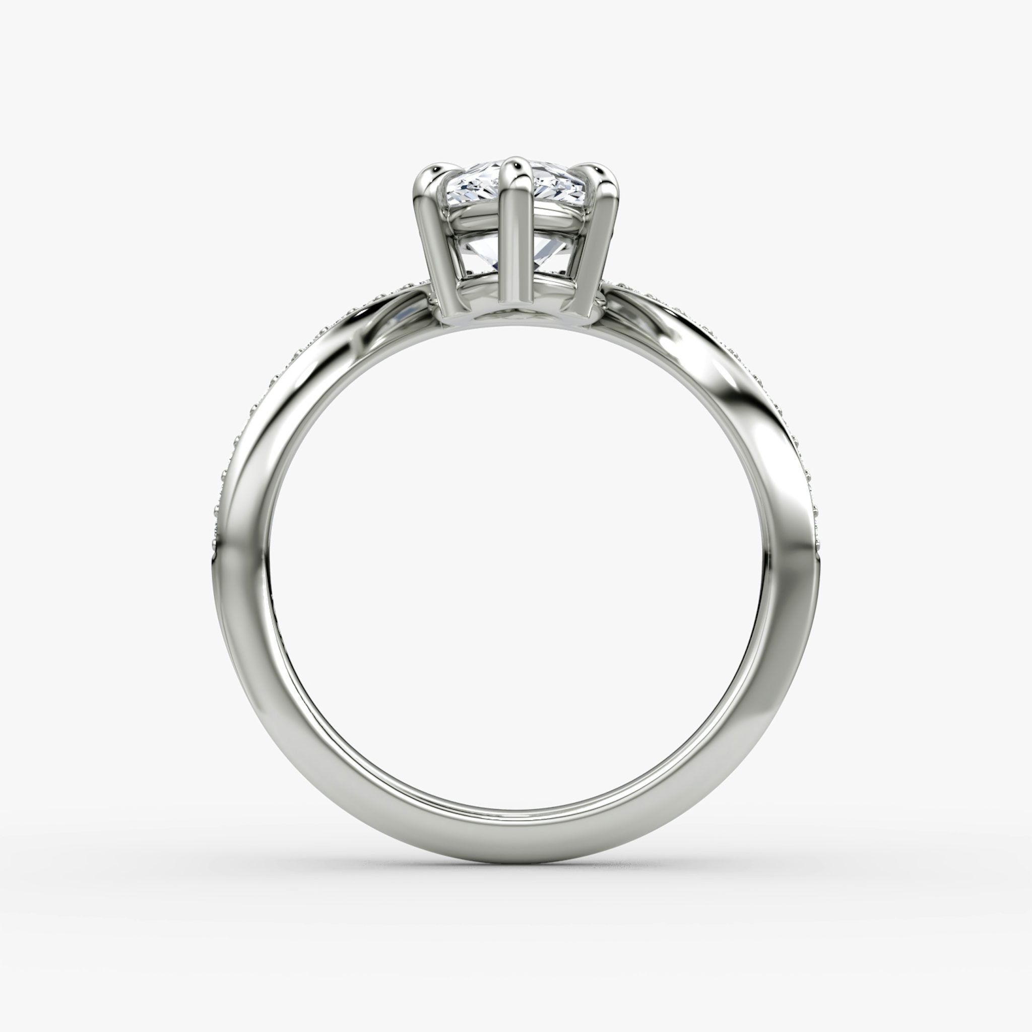 The Curve | Pear | Platinum | bandAccent: Pavé | diamondOrientation: vertical | caratWeight: other