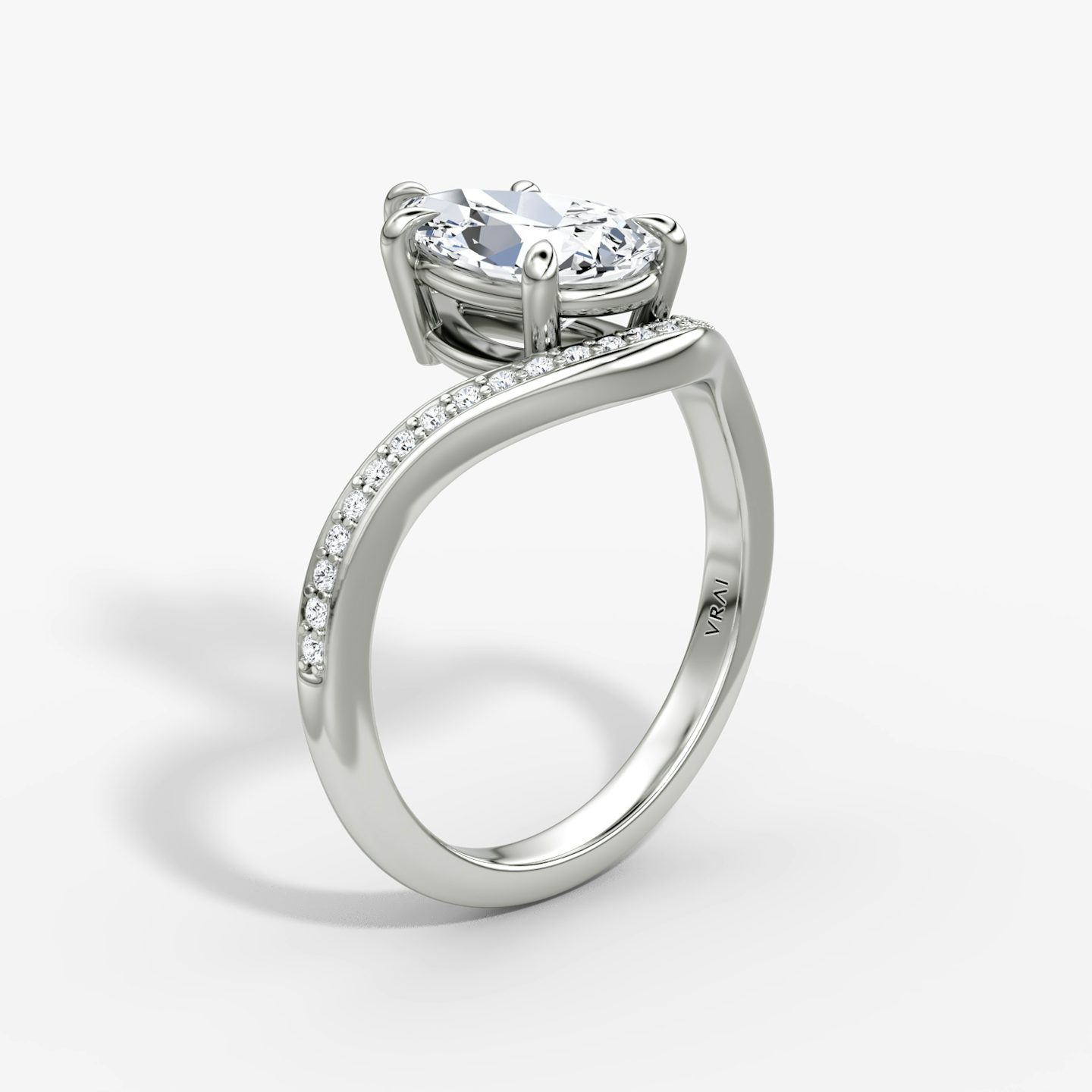 Curve | Tropfen | Platin | bandAccent: Mit Pavé-Besatz | diamondOrientation: vertical | caratWeight: other