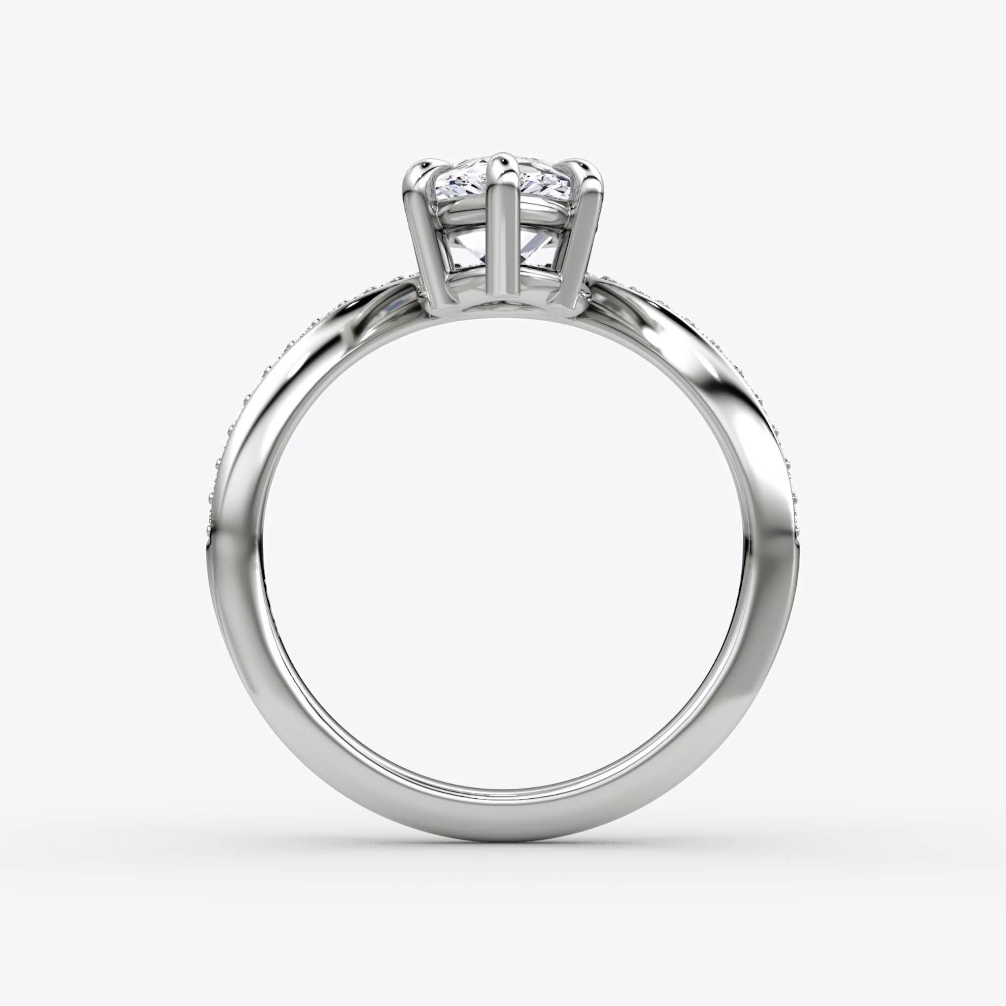 The Curve | Pear | 18k | White Gold | bandAccent: Pavé | diamondOrientation: vertical | caratWeight: other