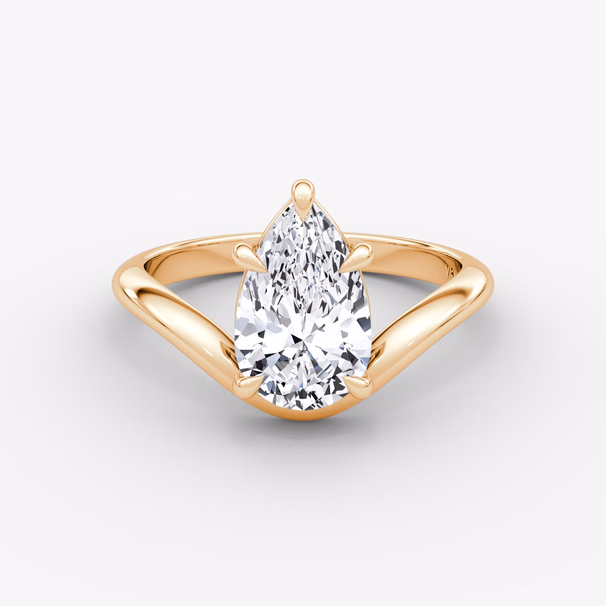 Curve | Tropfen | 14k | Roségold | bandAccent: Ohne Pavé-Besatz | diamondOrientation: vertical | caratWeight: other