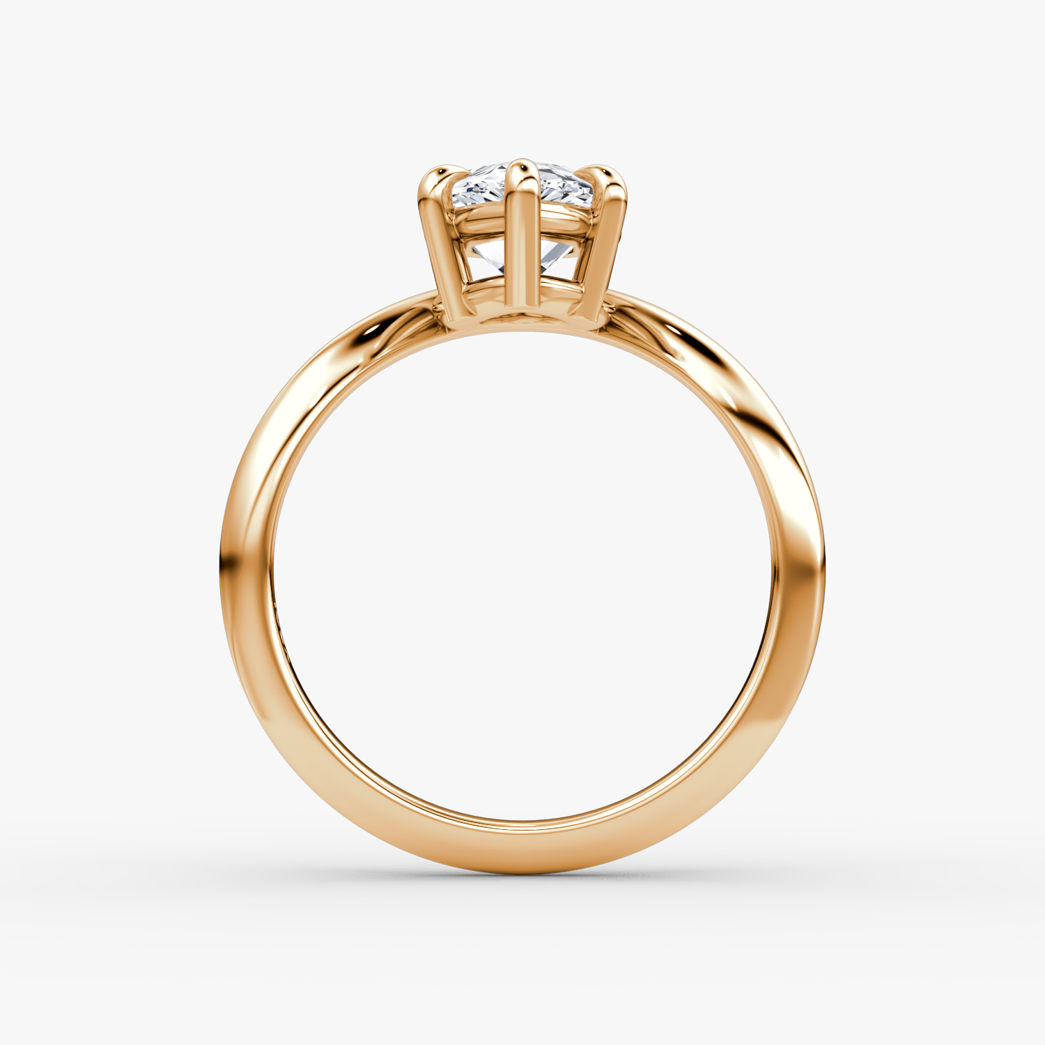 The Curve | Pear | 14k | Rose Gold | bandAccent: Plain | diamondOrientation: vertical | caratWeight: other