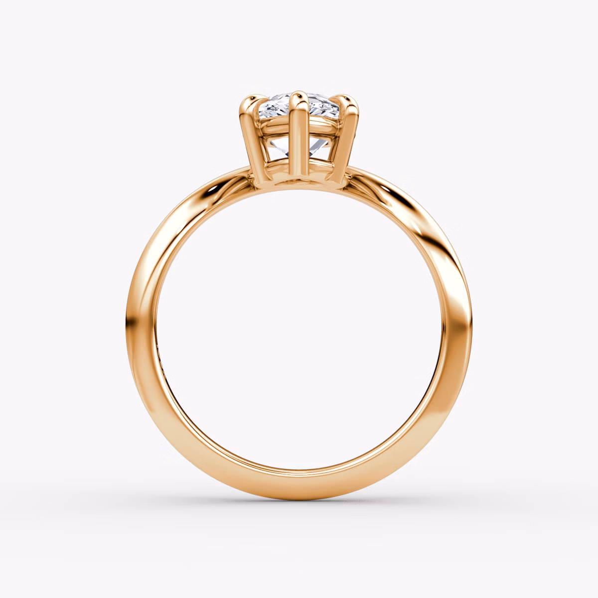 Curve | Tropfen | 14k | Roségold | bandAccent: Ohne Pavé-Besatz | diamondOrientation: vertical | caratWeight: other