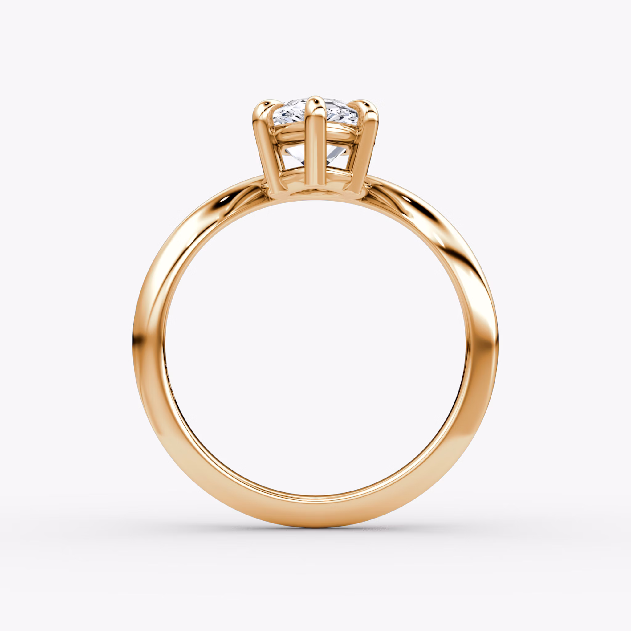 The Curve | Pear | 14k | Rose Gold | bandAccent: Plain | diamondOrientation: vertical | caratWeight: other