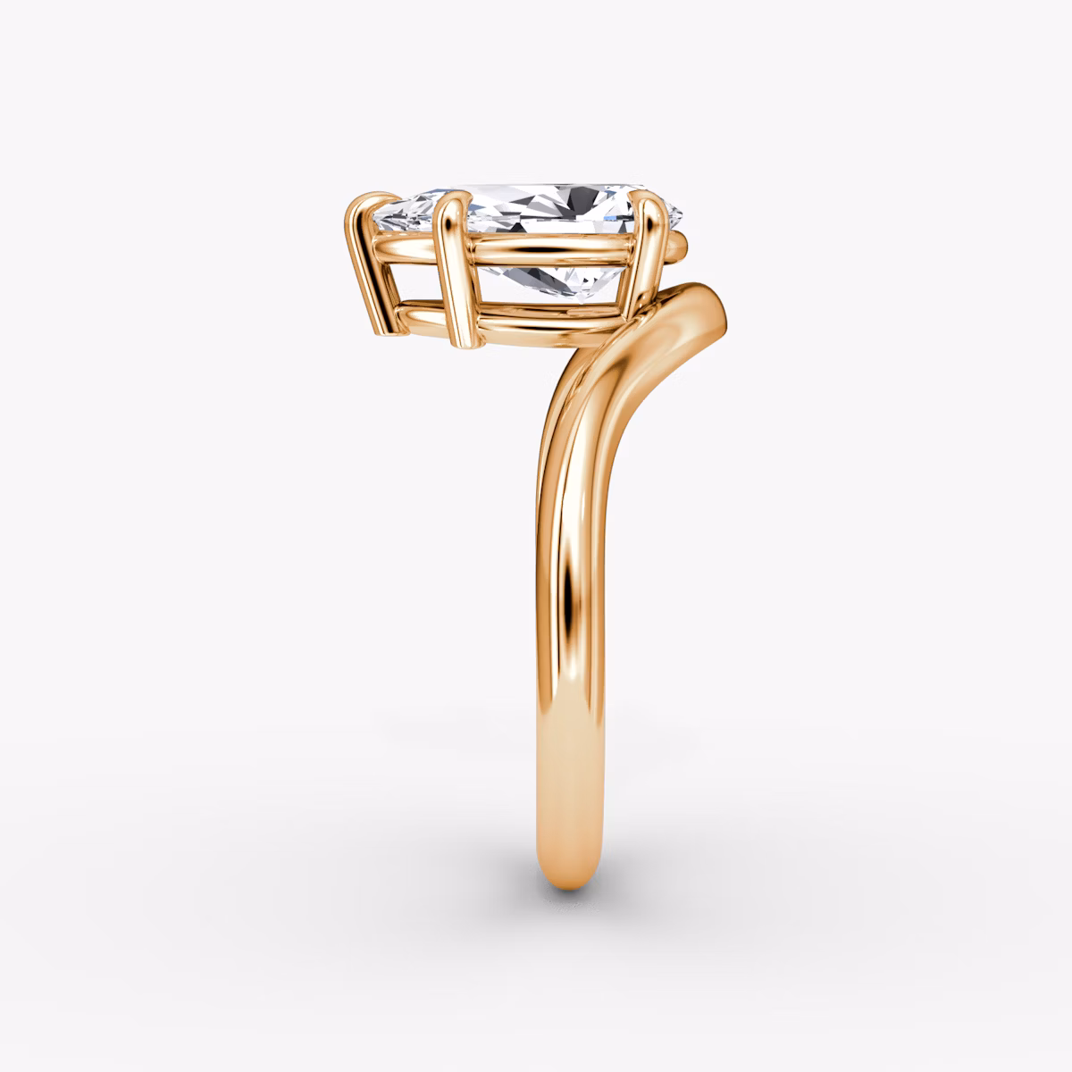 Curve | Tropfen | 14k | Roségold | bandAccent: Ohne Pavé-Besatz | diamondOrientation: vertical | caratWeight: other