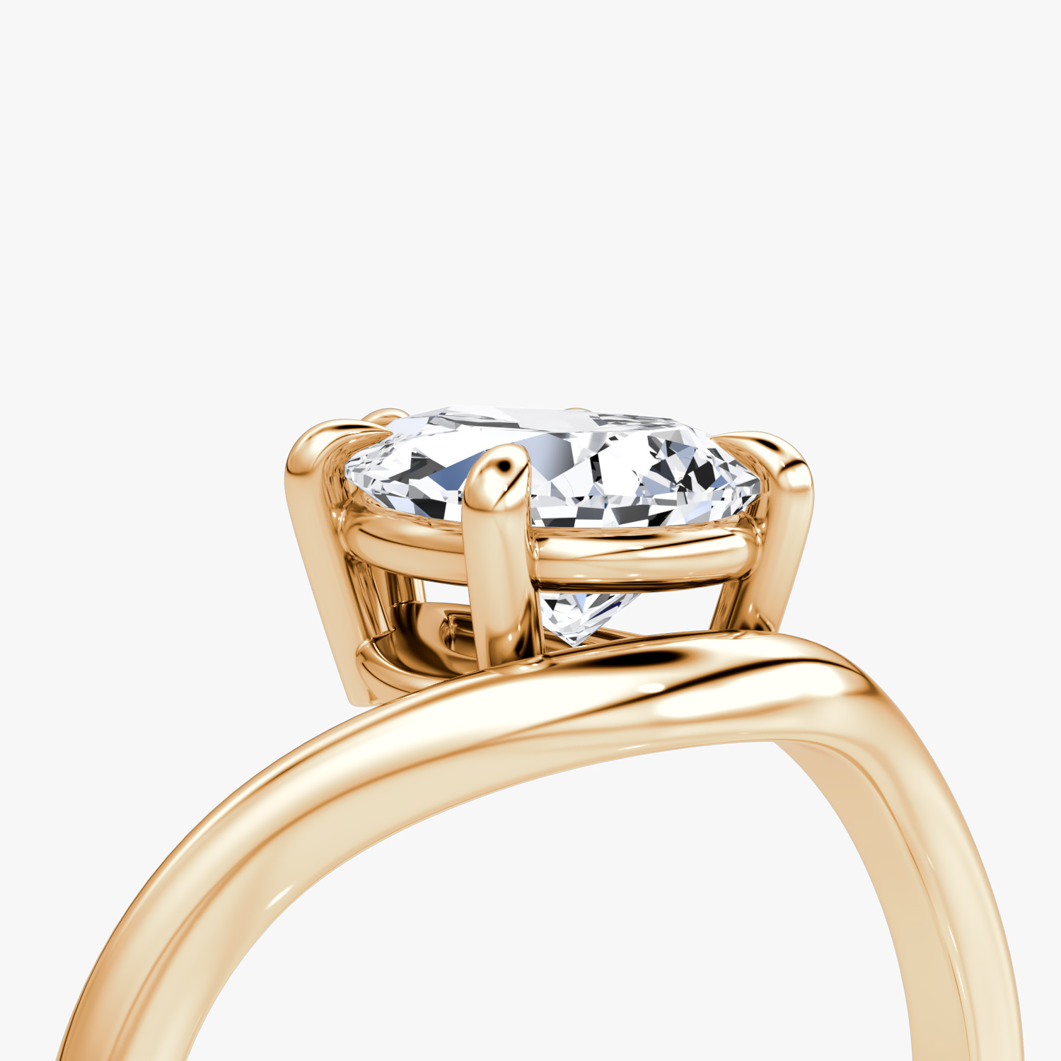 The Curve | Pear | 14k | Rose Gold | bandAccent: Plain | diamondOrientation: vertical | caratWeight: other