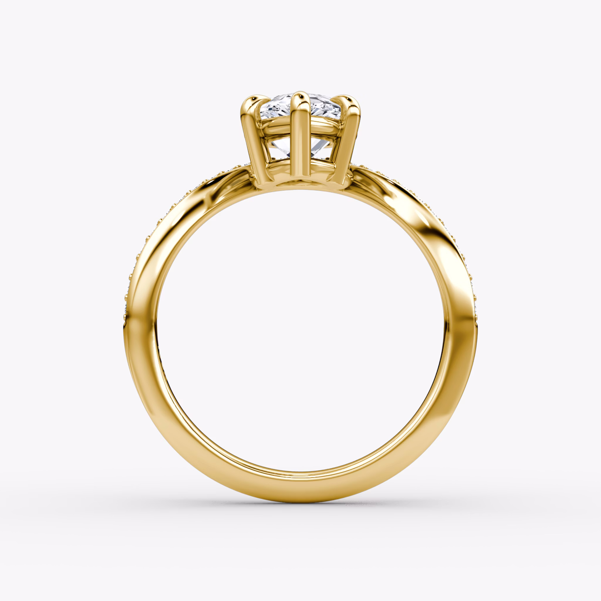 The Curve | Pear | 18k | Yellow Gold | bandAccent: Pavé | diamondOrientation: vertical | caratWeight: other
