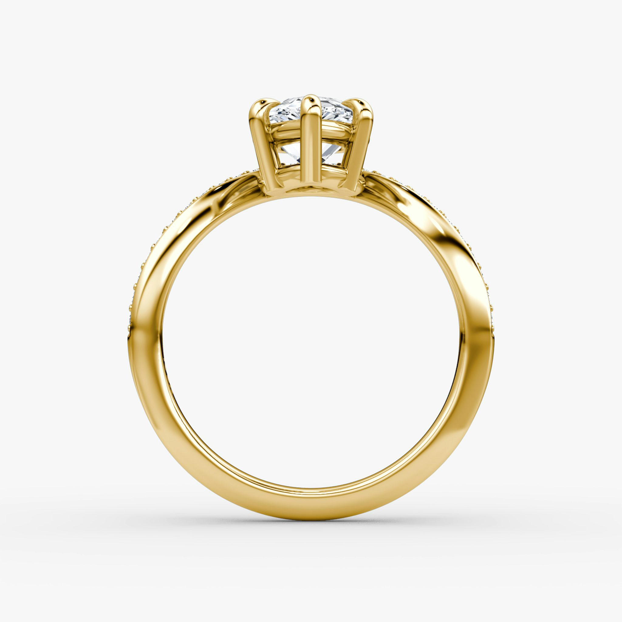 The Curve | Pear | 18k | Yellow Gold | bandAccent: Pavé | diamondOrientation: vertical | caratWeight: other