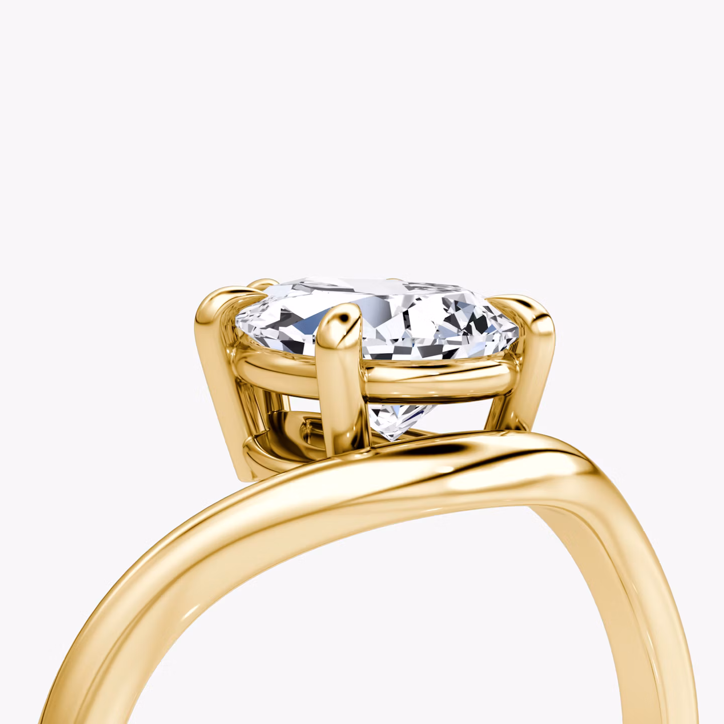 Curve | Tropfen | 18k | Gelbgold | bandAccent: Ohne Pavé-Besatz | diamondOrientation: vertical | caratWeight: other