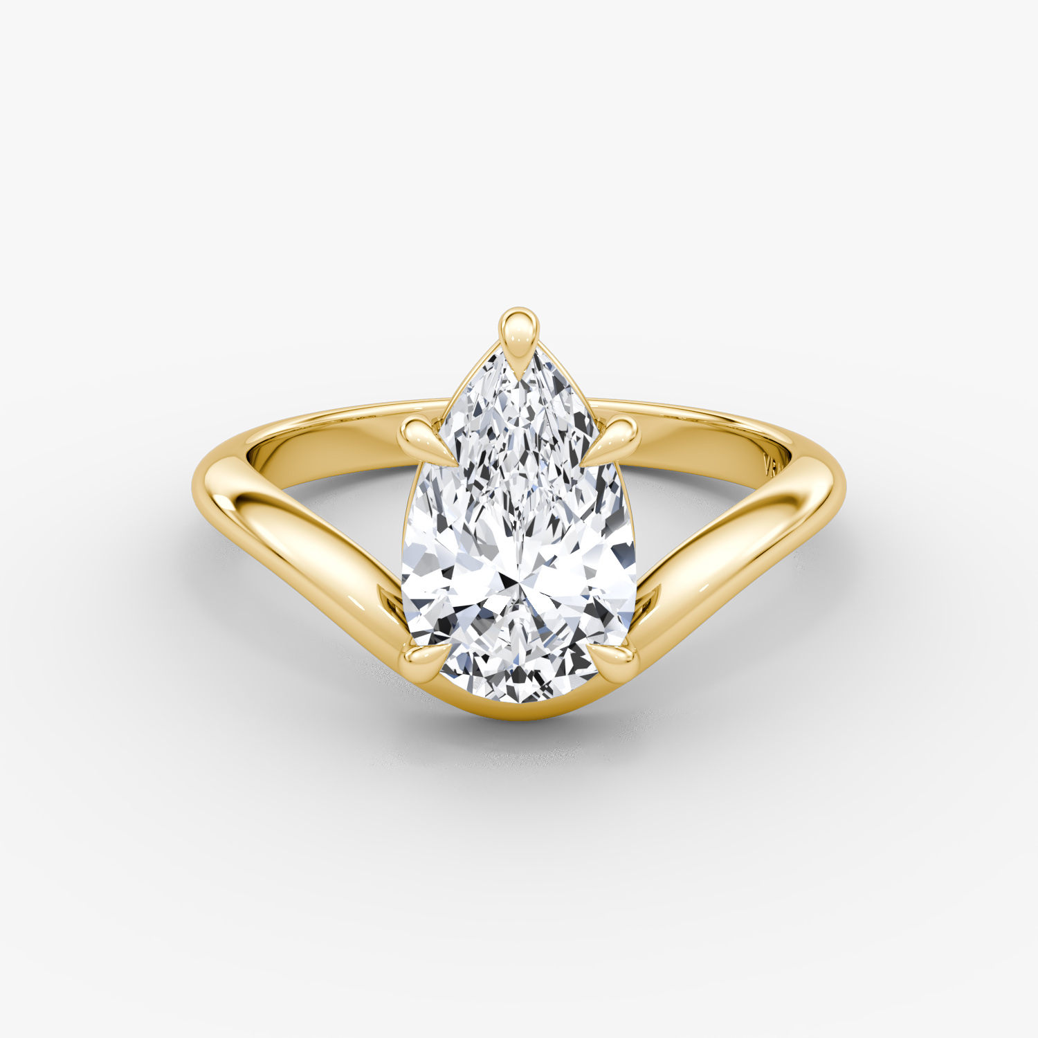The Curve Pear | Yellow Gold