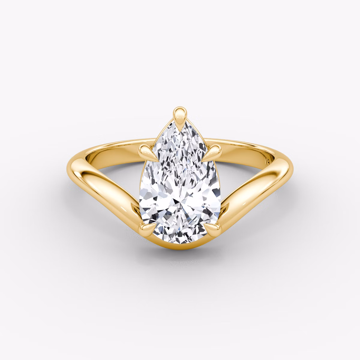 Curve | Tropfen | 18k | Gelbgold | bandAccent: Ohne Pavé-Besatz | diamondOrientation: vertical | caratWeight: other