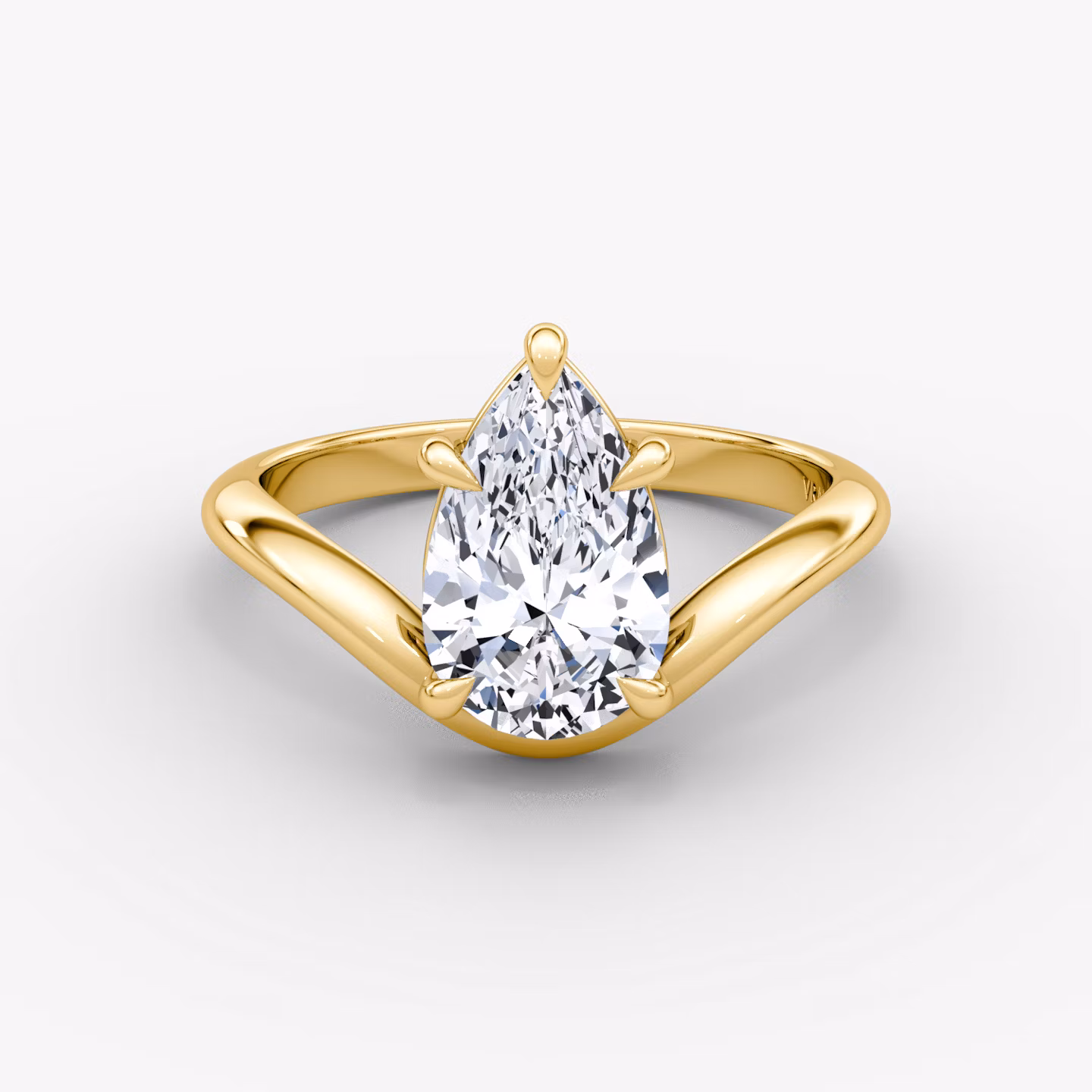 The Curve Pear | Yellow Gold
