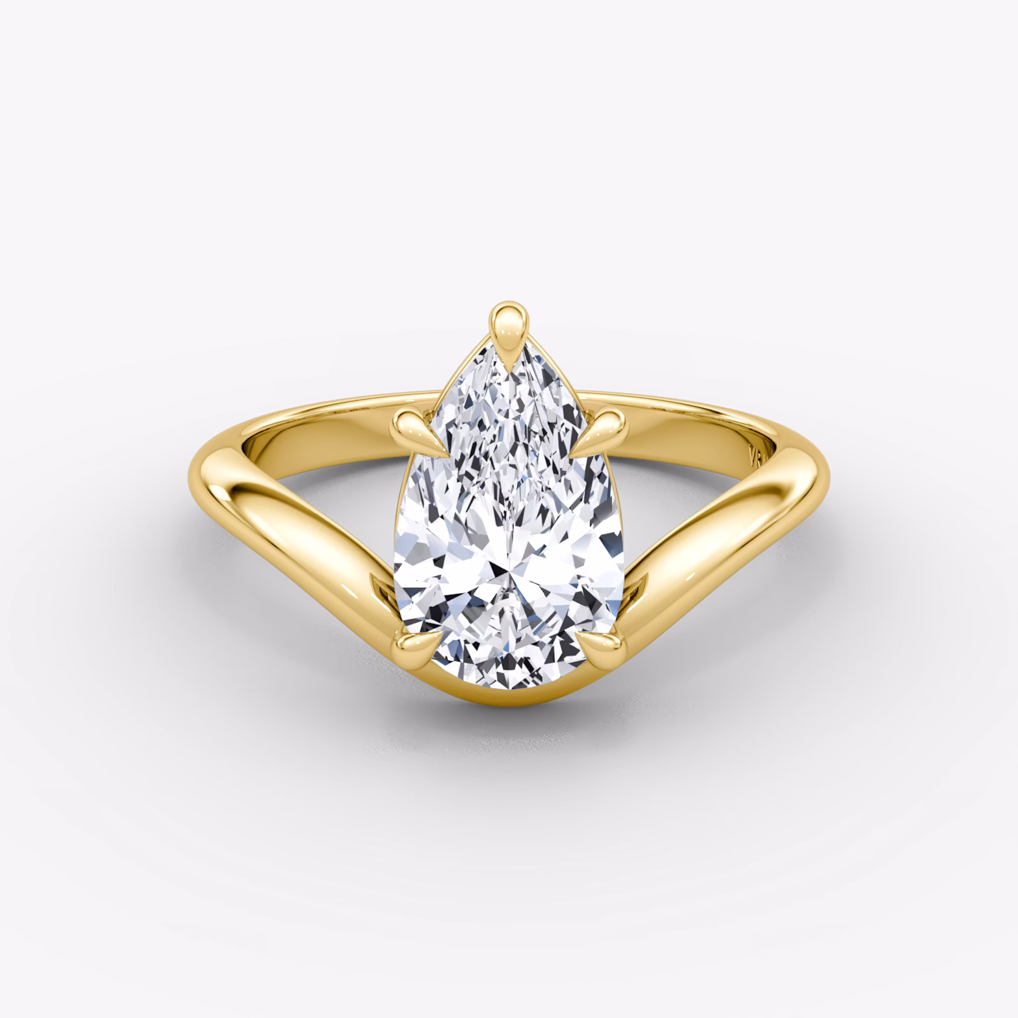 The Curve Pear | Yellow Gold