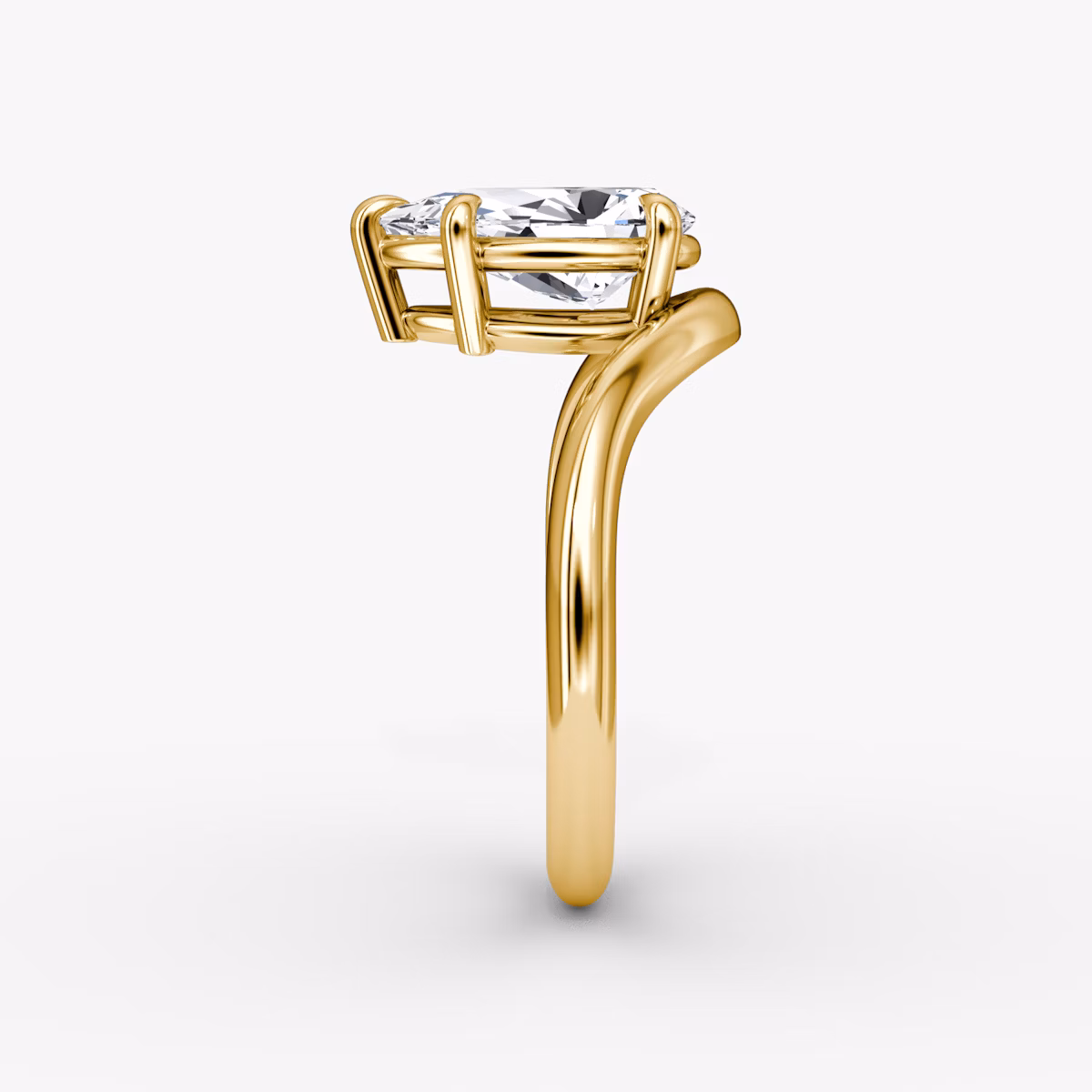 Curve | Tropfen | 18k | Gelbgold | bandAccent: Ohne Pavé-Besatz | diamondOrientation: vertical | caratWeight: other