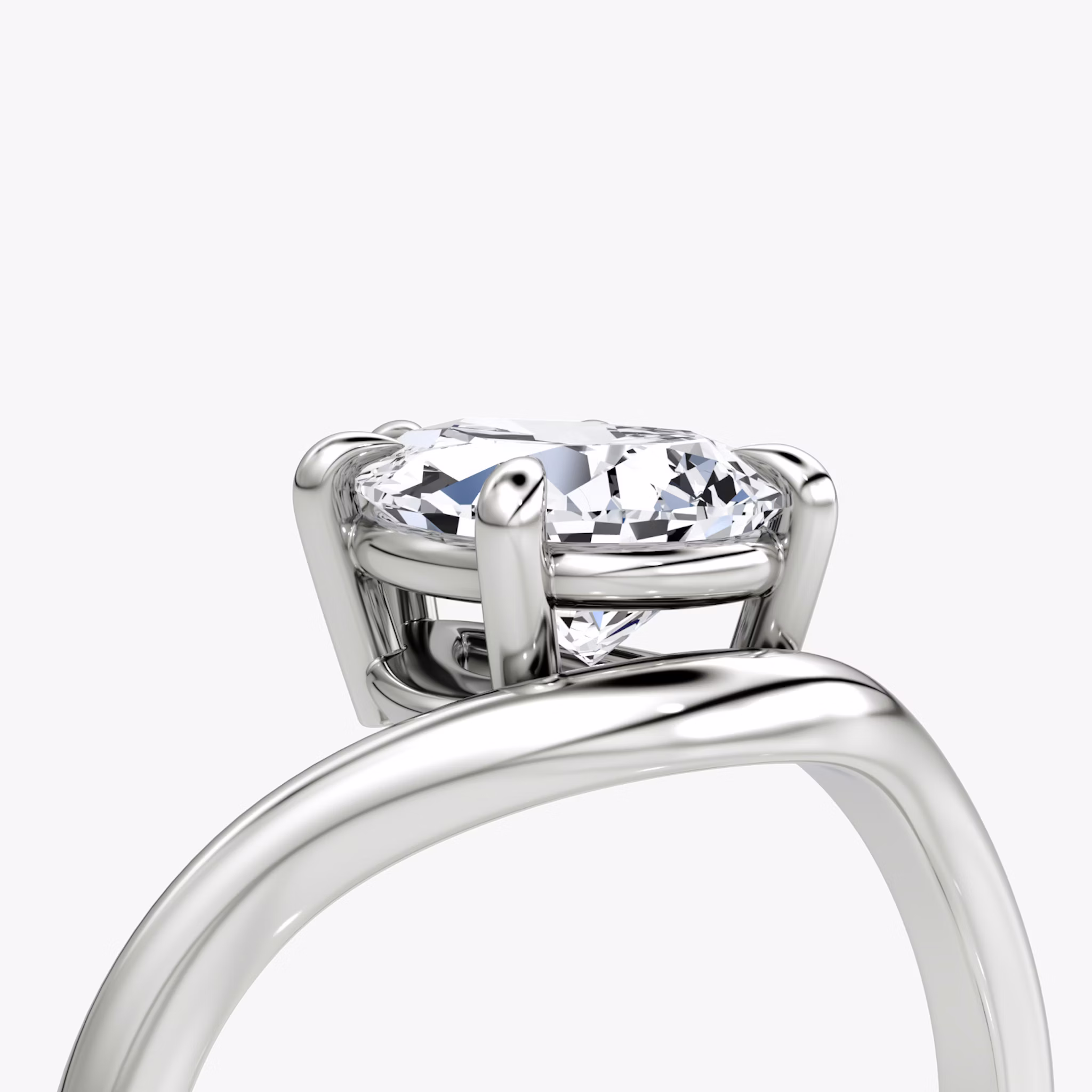The Curve | Pear | Platinum | bandAccent: Plain | diamondOrientation: vertical | caratWeight: other
