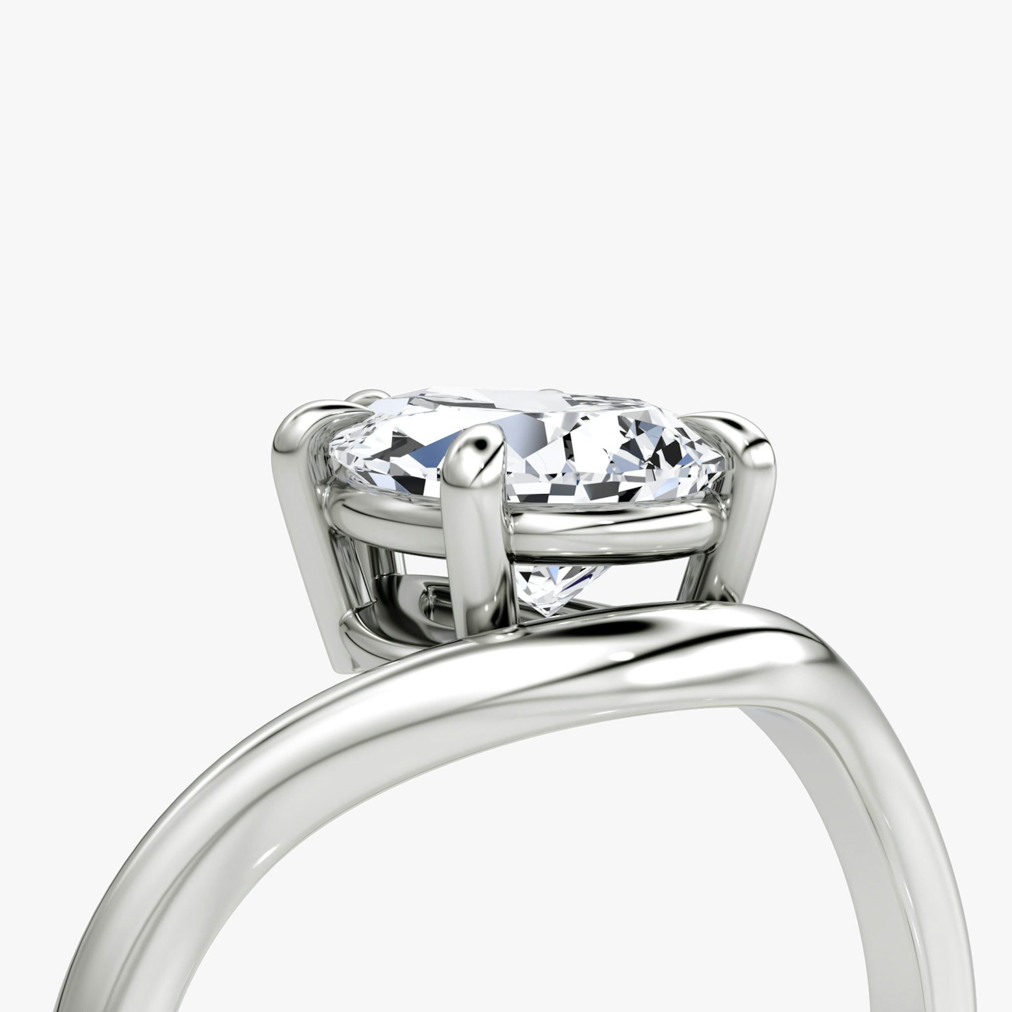 The Curve | Pear | Platinum | bandAccent: Plain | diamondOrientation: vertical | caratWeight: other