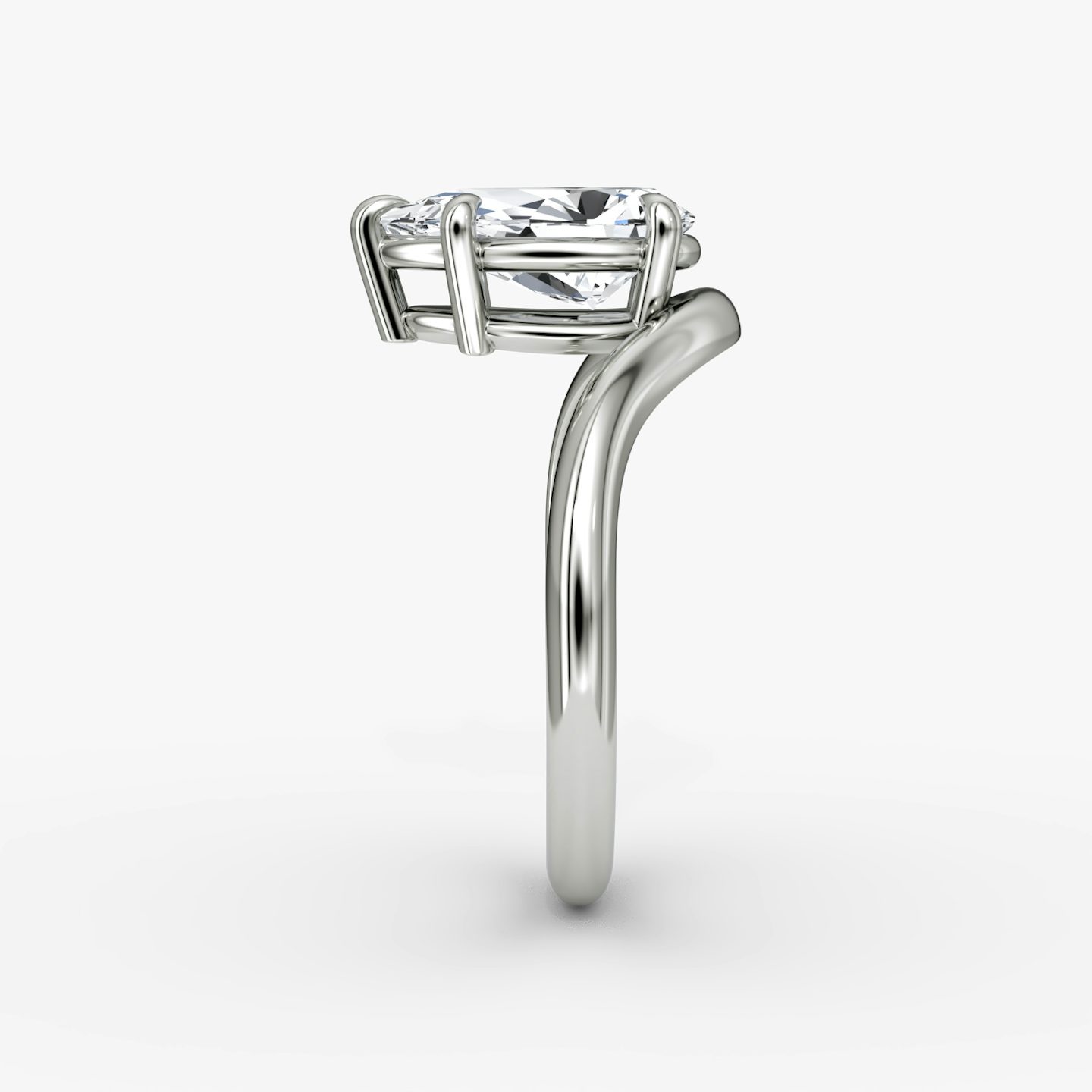 Curve | Tropfen | Platin | bandAccent: Ohne Pavé-Besatz | diamondOrientation: vertical | caratWeight: other