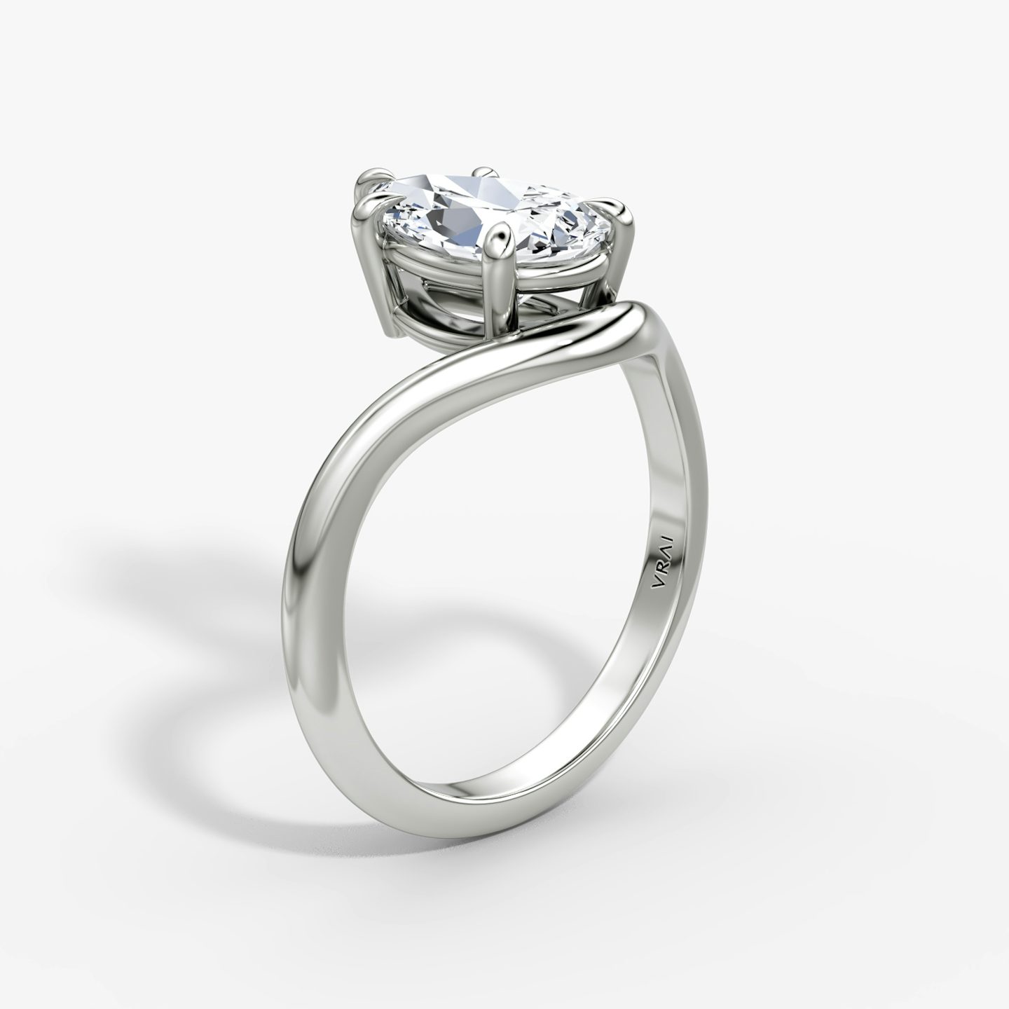 Curve | Tropfen | Platin | bandAccent: Ohne Pavé-Besatz | diamondOrientation: vertical | caratWeight: other