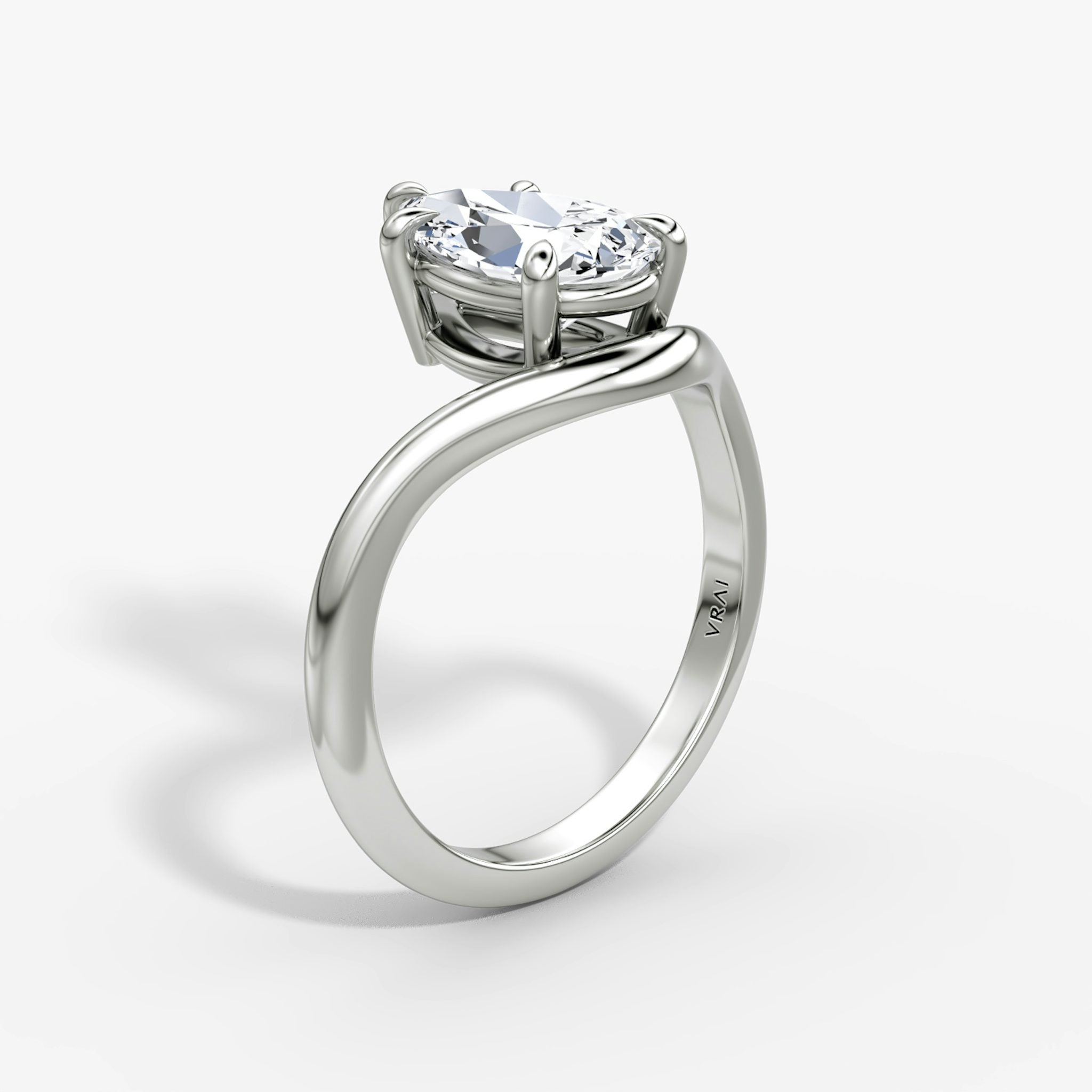 The Curve | Pear | Platinum | bandAccent: Plain | diamondOrientation: vertical | caratWeight: other