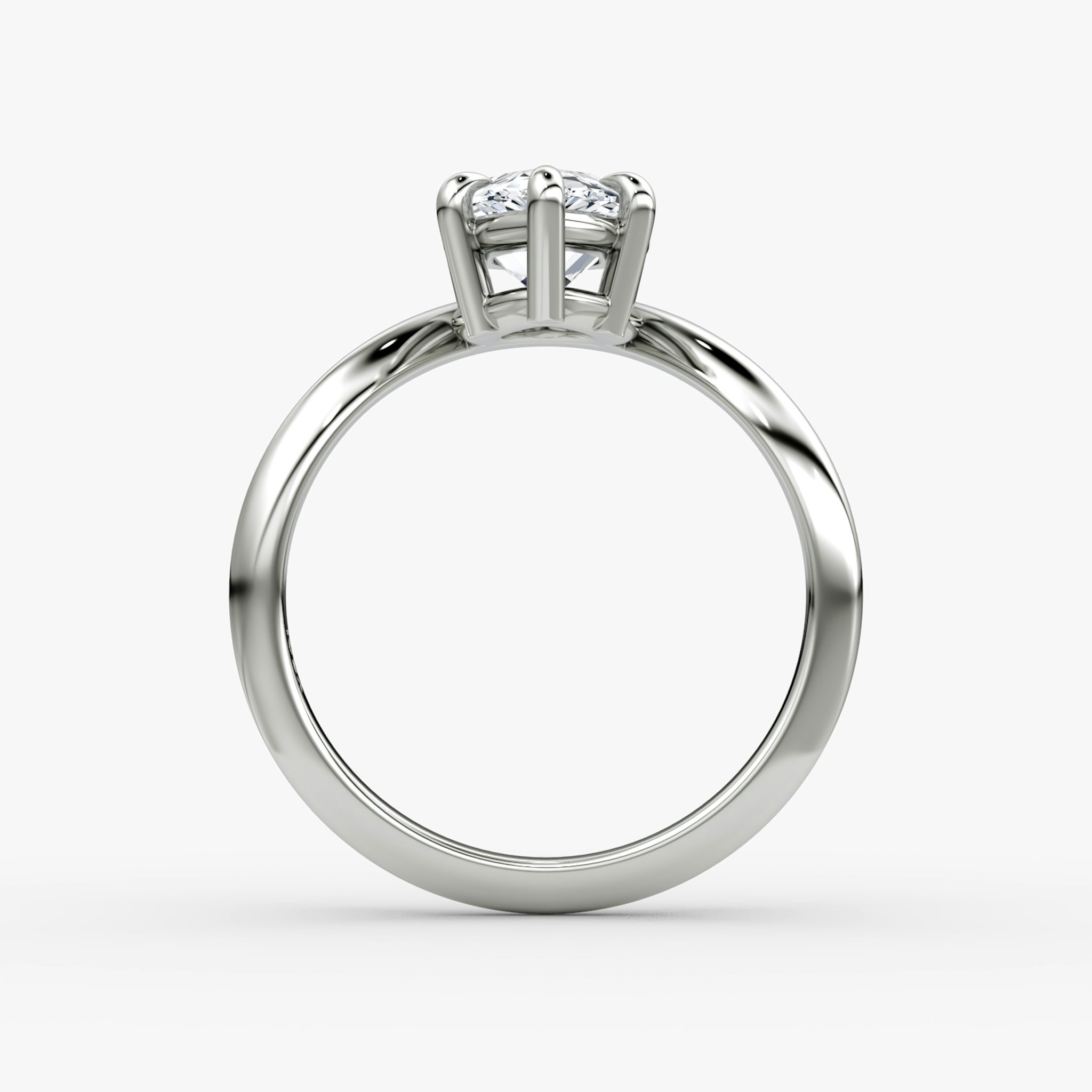 The Curve | Pear | 18k | White Gold | bandAccent: Plain | diamondOrientation: vertical | caratWeight: other
