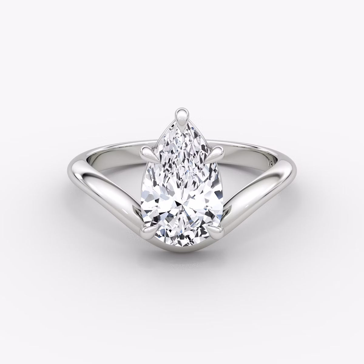 Curve | Tropfen | Platin | bandAccent: Ohne Pavé-Besatz | diamondOrientation: vertical | caratWeight: other