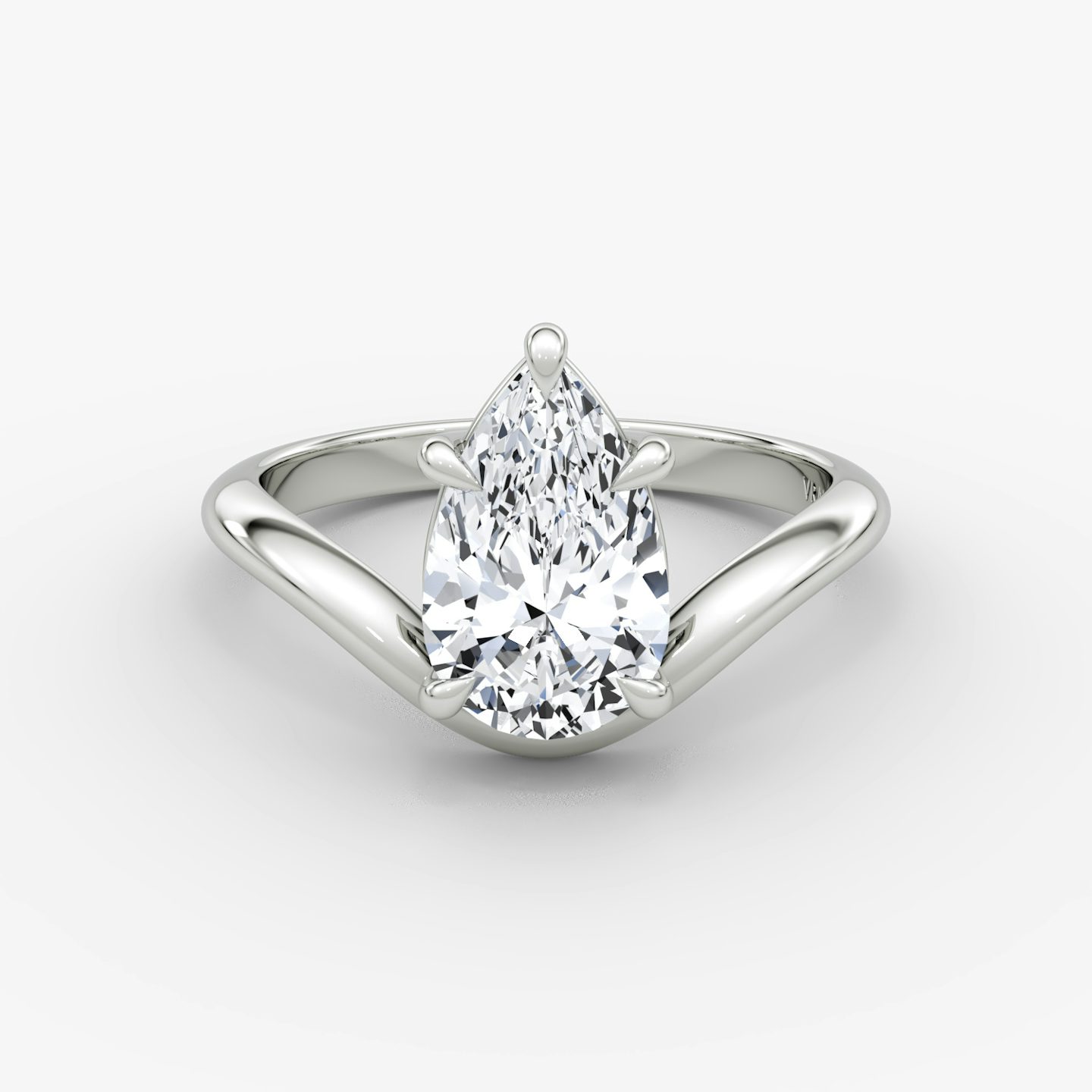 Curve | Tropfen | Platin | bandAccent: Ohne Pavé-Besatz | diamondOrientation: vertical | caratWeight: other