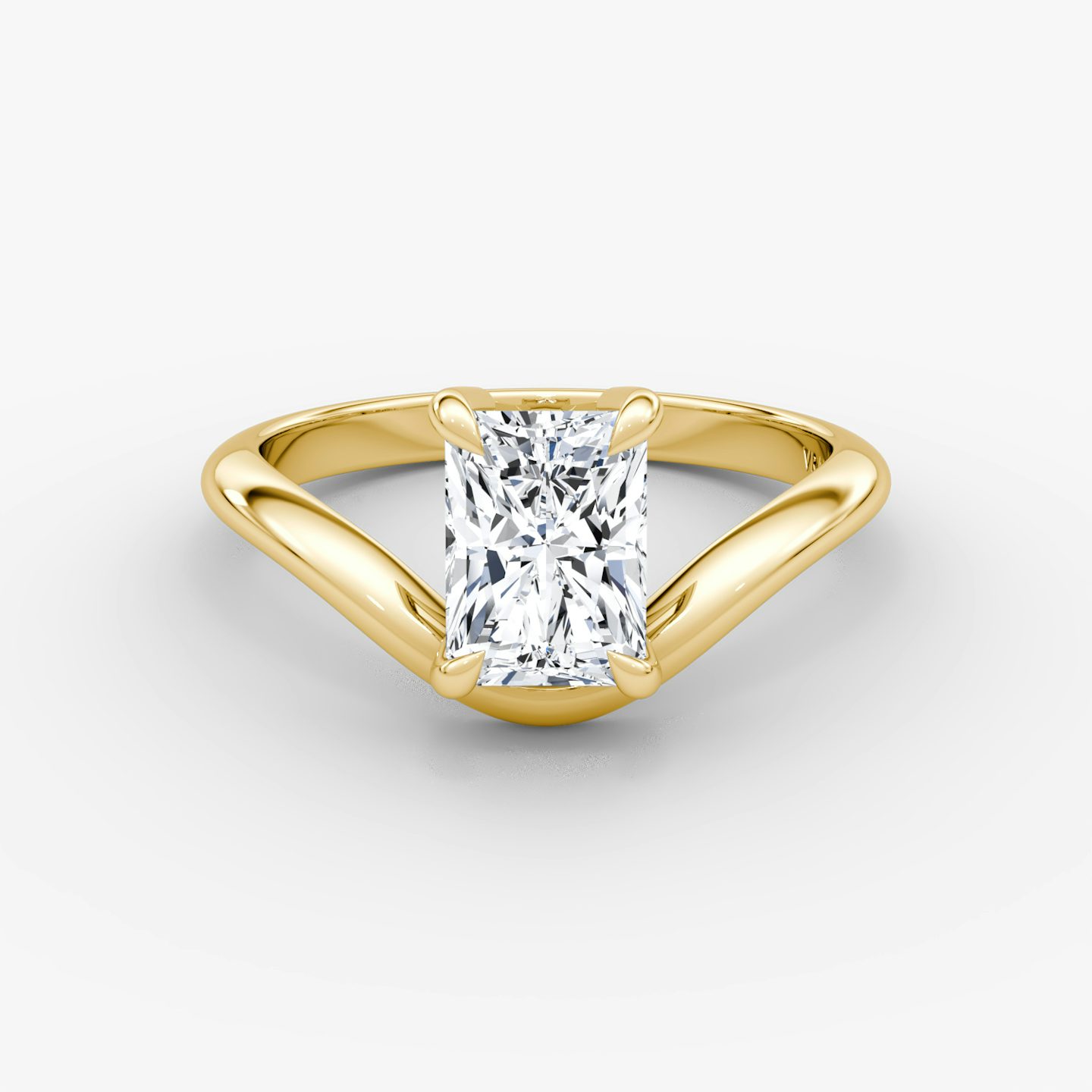 Curve | Radiant | 18k | Gelbgold | bandAccent: Ohne Pavé-Besatz | diamondOrientation: vertical | caratWeight: other