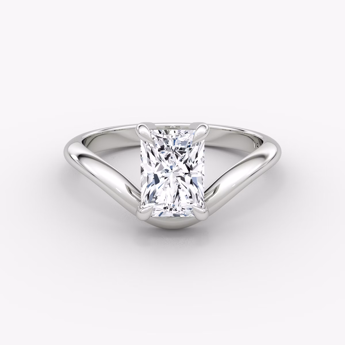 Curve | Radiant | Platin | bandAccent: Ohne Pavé-Besatz | diamondOrientation: vertical | caratWeight: other