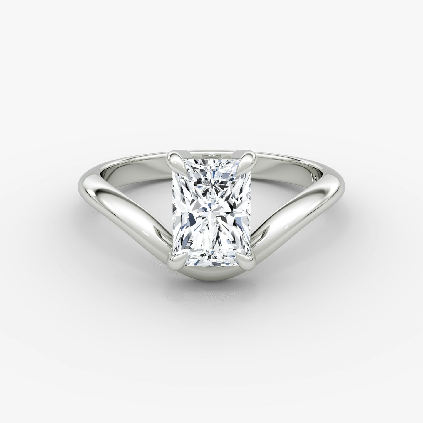 Curve | Radiant | Platin | bandAccent: Ohne Pavé-Besatz | diamondOrientation: vertical | caratWeight: other