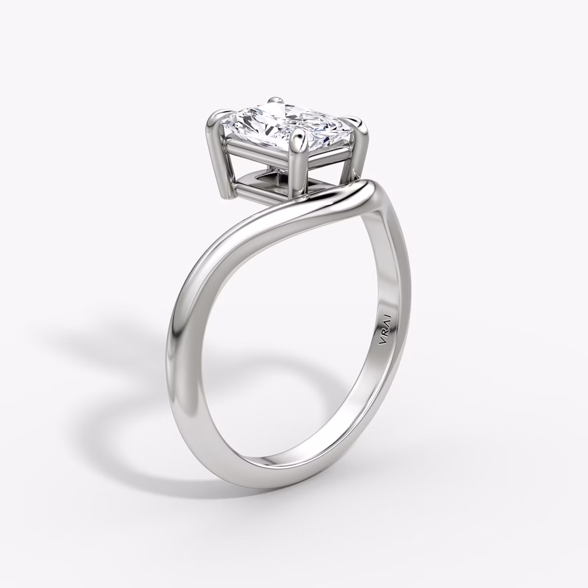 Curve | Radiant | 18k | Weißgold | bandAccent: Ohne Pavé-Besatz | diamondOrientation: vertical | caratWeight: other