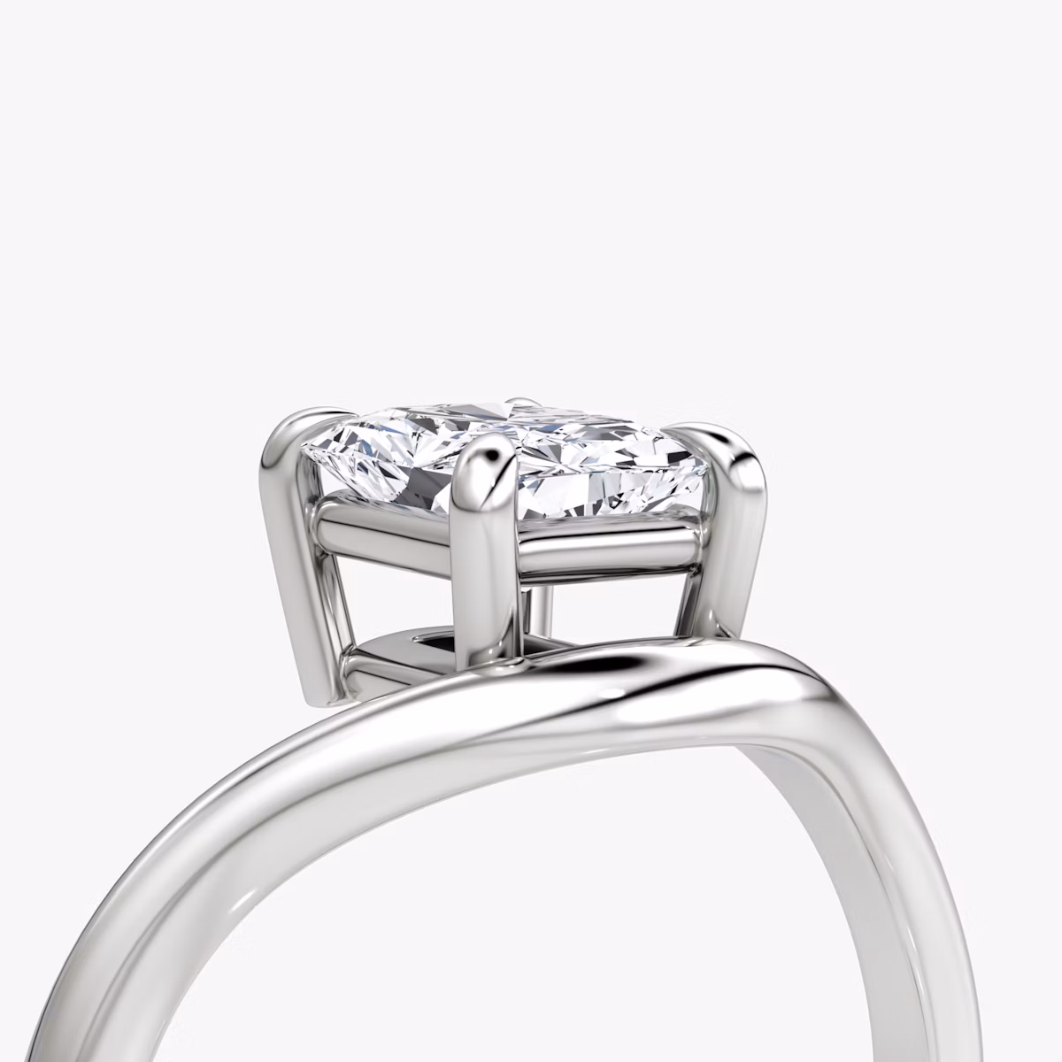 Curve | Radiant | 18k | Weißgold | bandAccent: Ohne Pavé-Besatz | diamondOrientation: vertical | caratWeight: other
