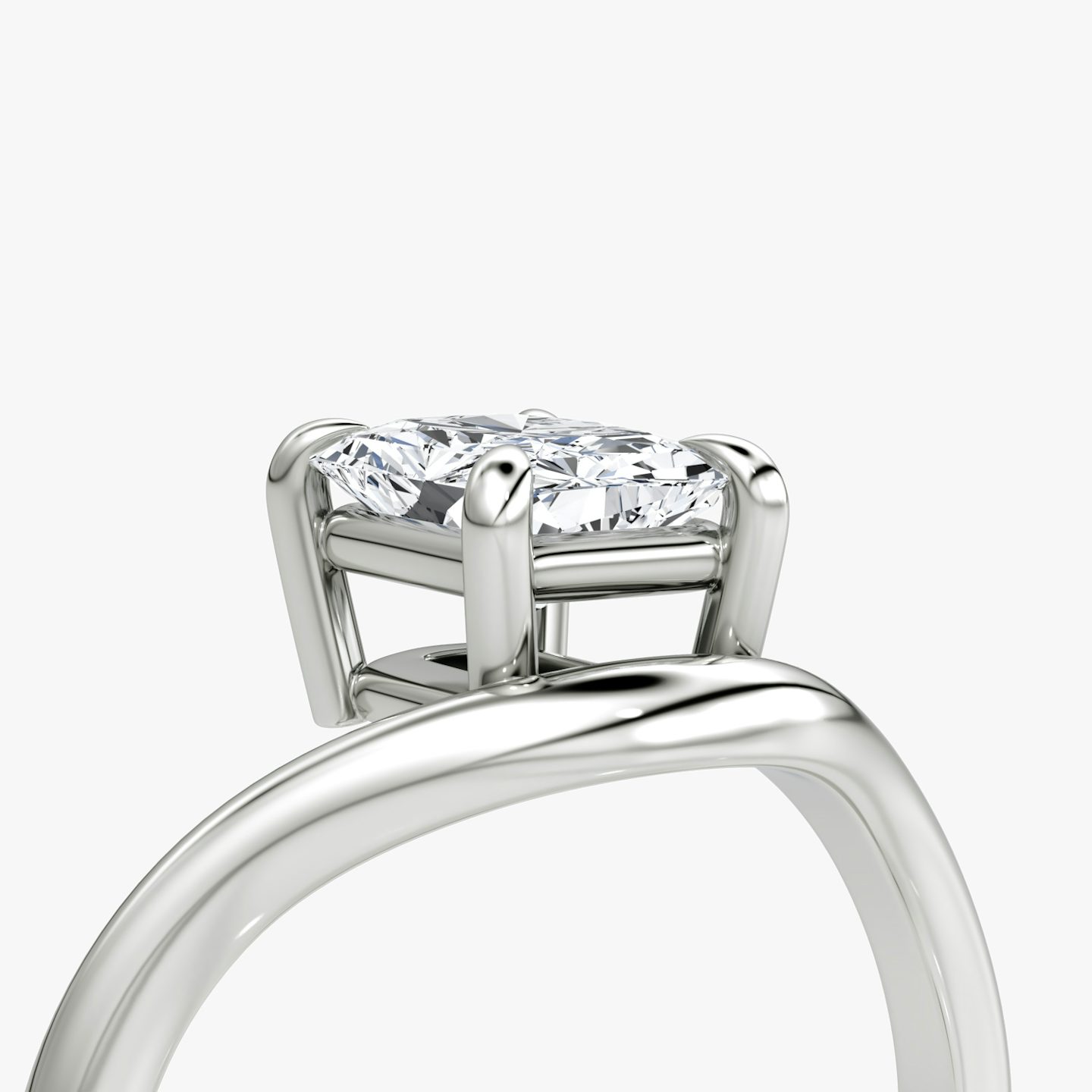 Curve | Radiant | 18k | Weißgold | bandAccent: Ohne Pavé-Besatz | diamondOrientation: vertical | caratWeight: other