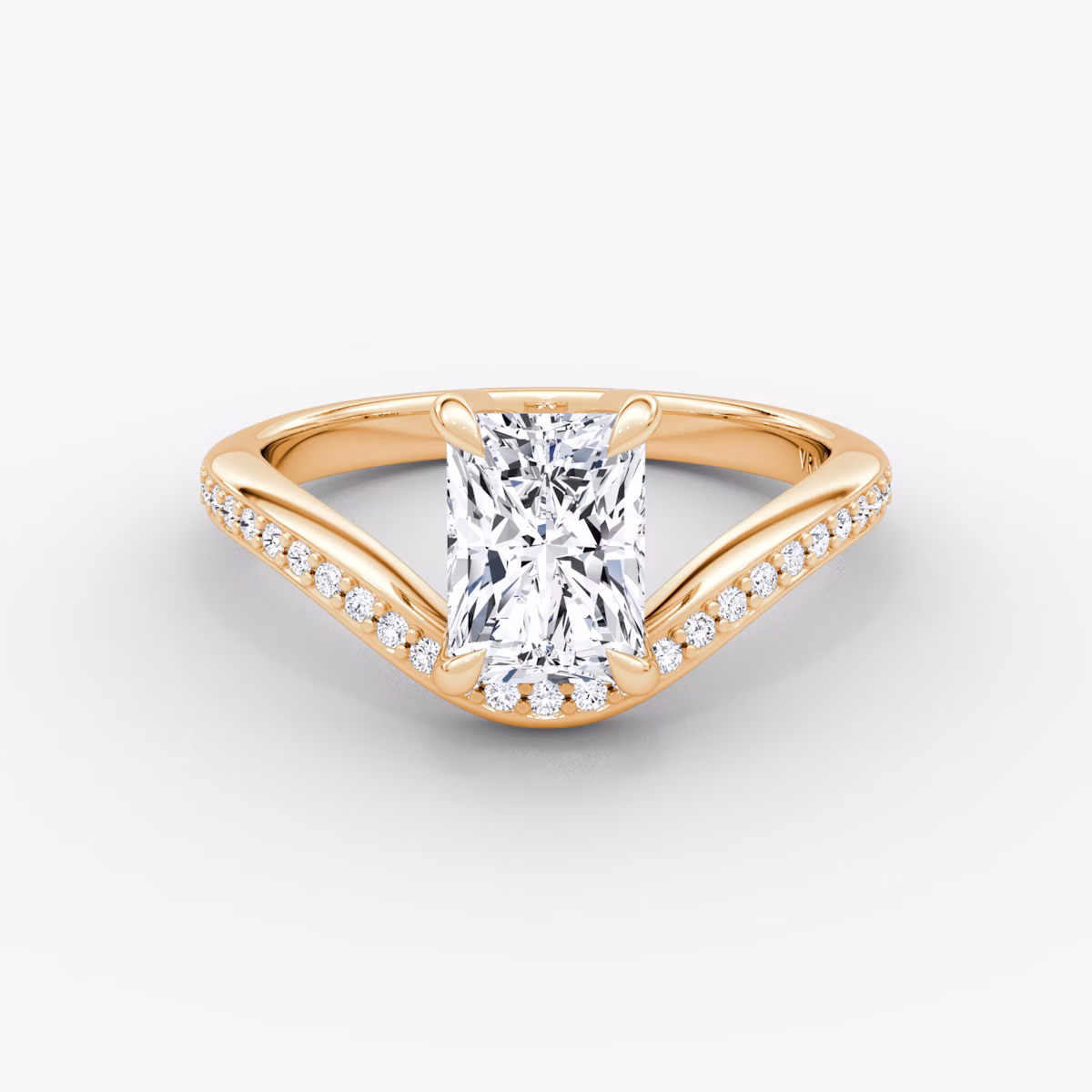 Curve | Radiant | 14k | Roségold | bandAccent: Mit Pavé-Besatz | diamondOrientation: vertical | caratWeight: other