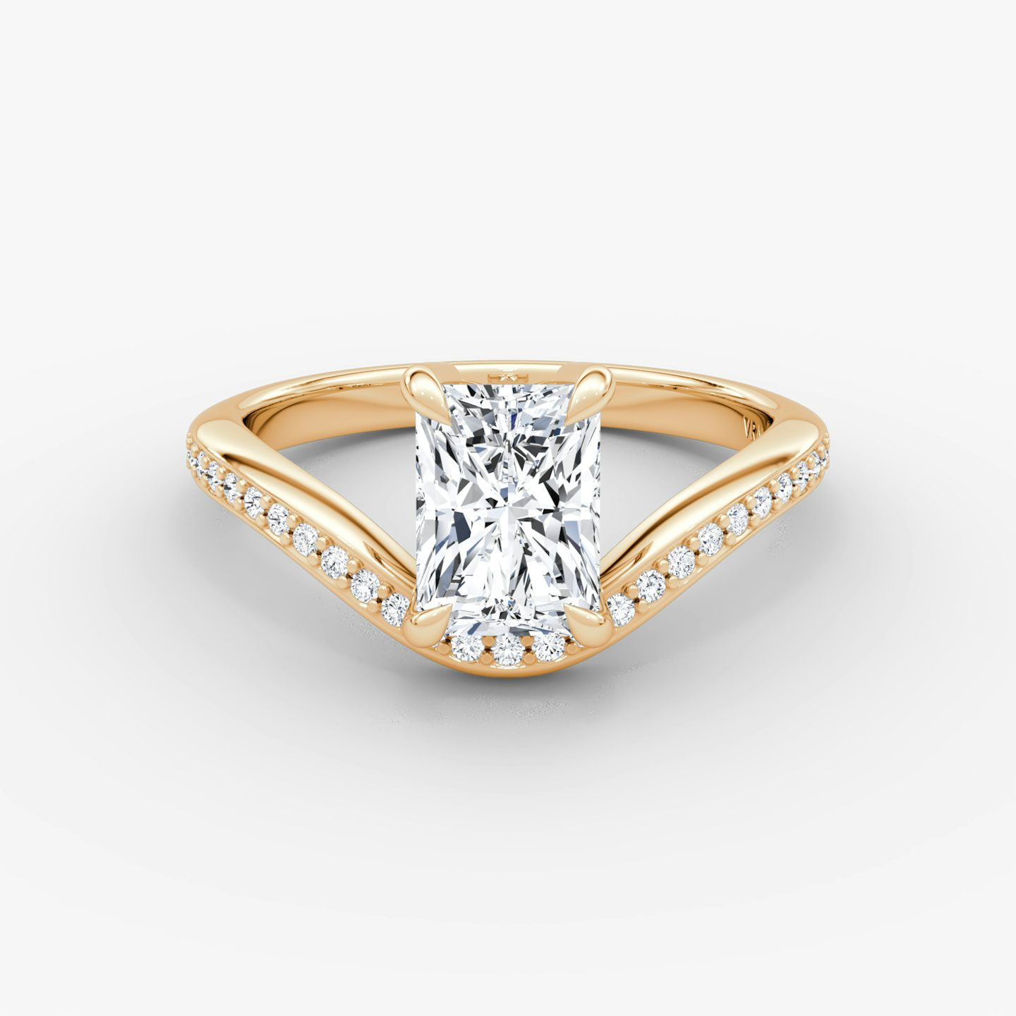 Curve | Radiant | 14k | Roségold | bandAccent: Mit Pavé-Besatz | diamondOrientation: vertical | caratWeight: other