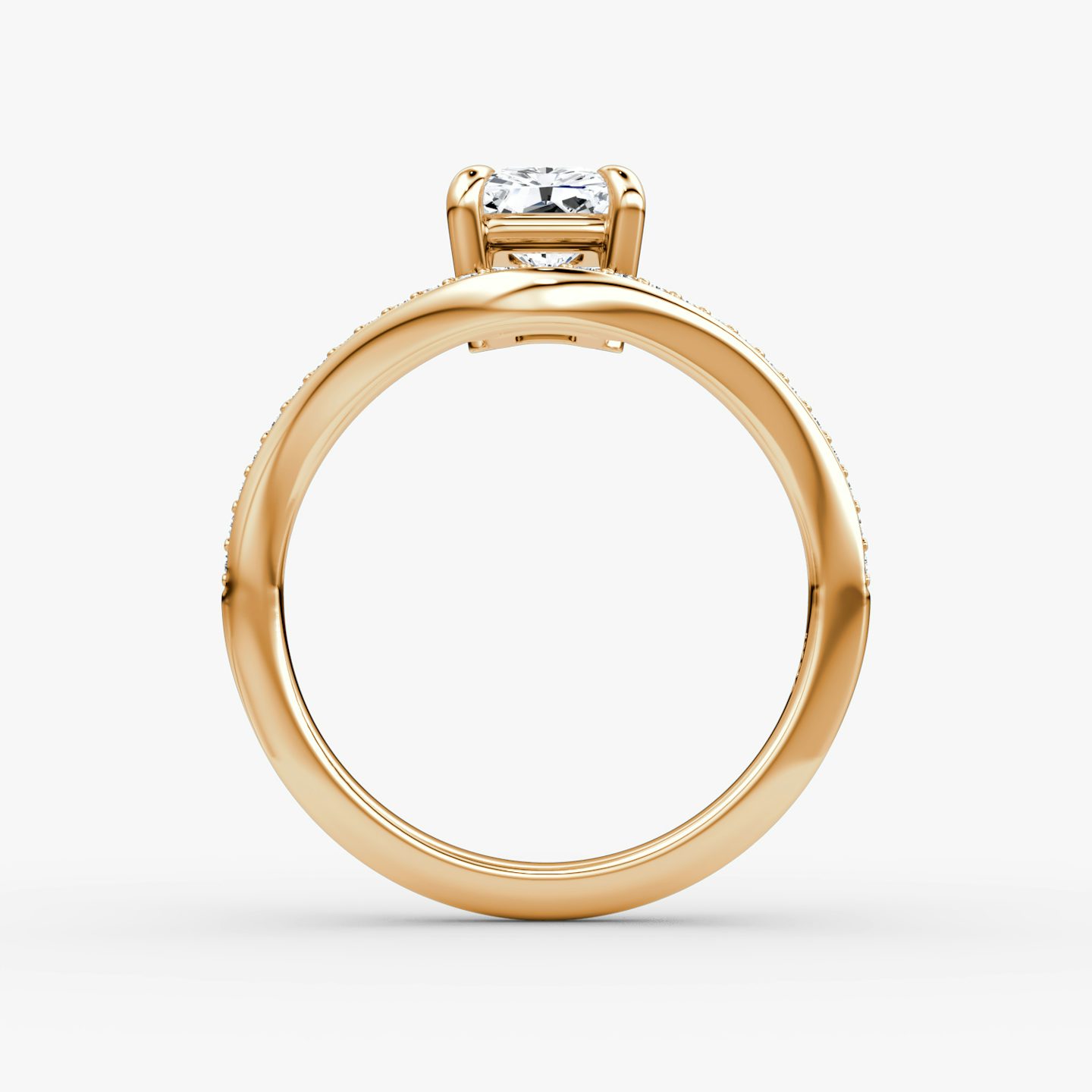 Curve | Radiant | 14k | Roségold | bandAccent: Mit Pavé-Besatz | diamondOrientation: vertical | caratWeight: other