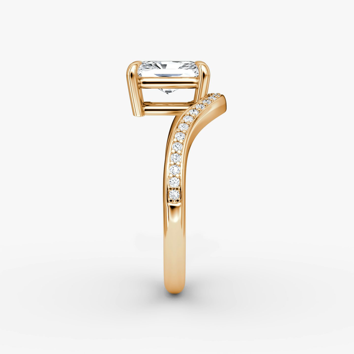 Curve | Radiant | 14k | Roségold | bandAccent: Mit Pavé-Besatz | diamondOrientation: vertical | caratWeight: other
