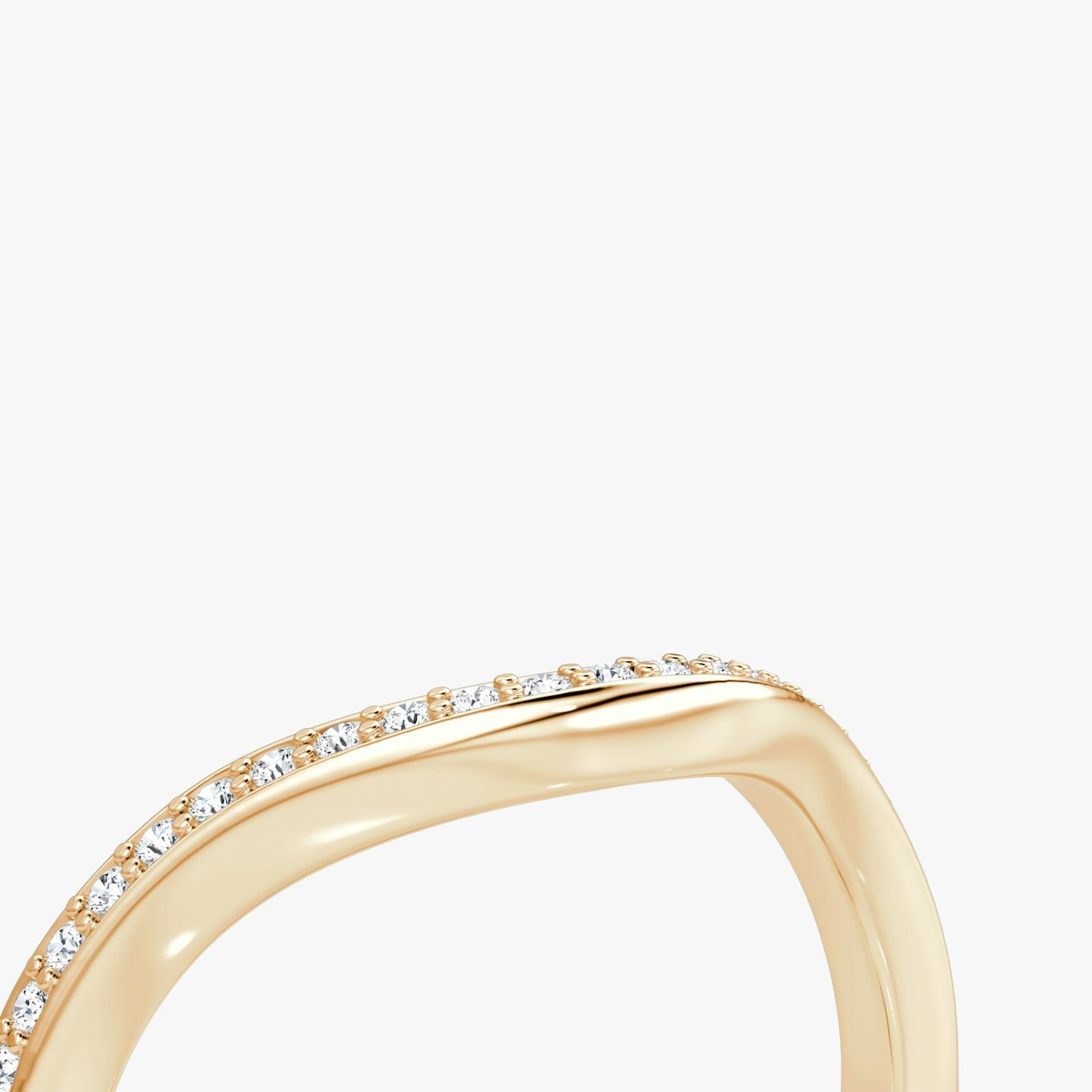 The Curve Band | 14k | Rose Gold | bandAccent: Pavé | bandStyle: half