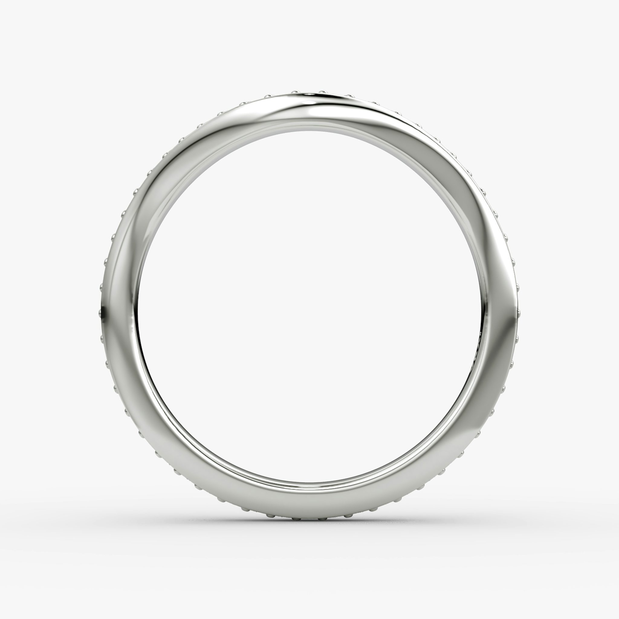 The Curve Band | Platinum | bandAccent: Pavé | bandStyle: full