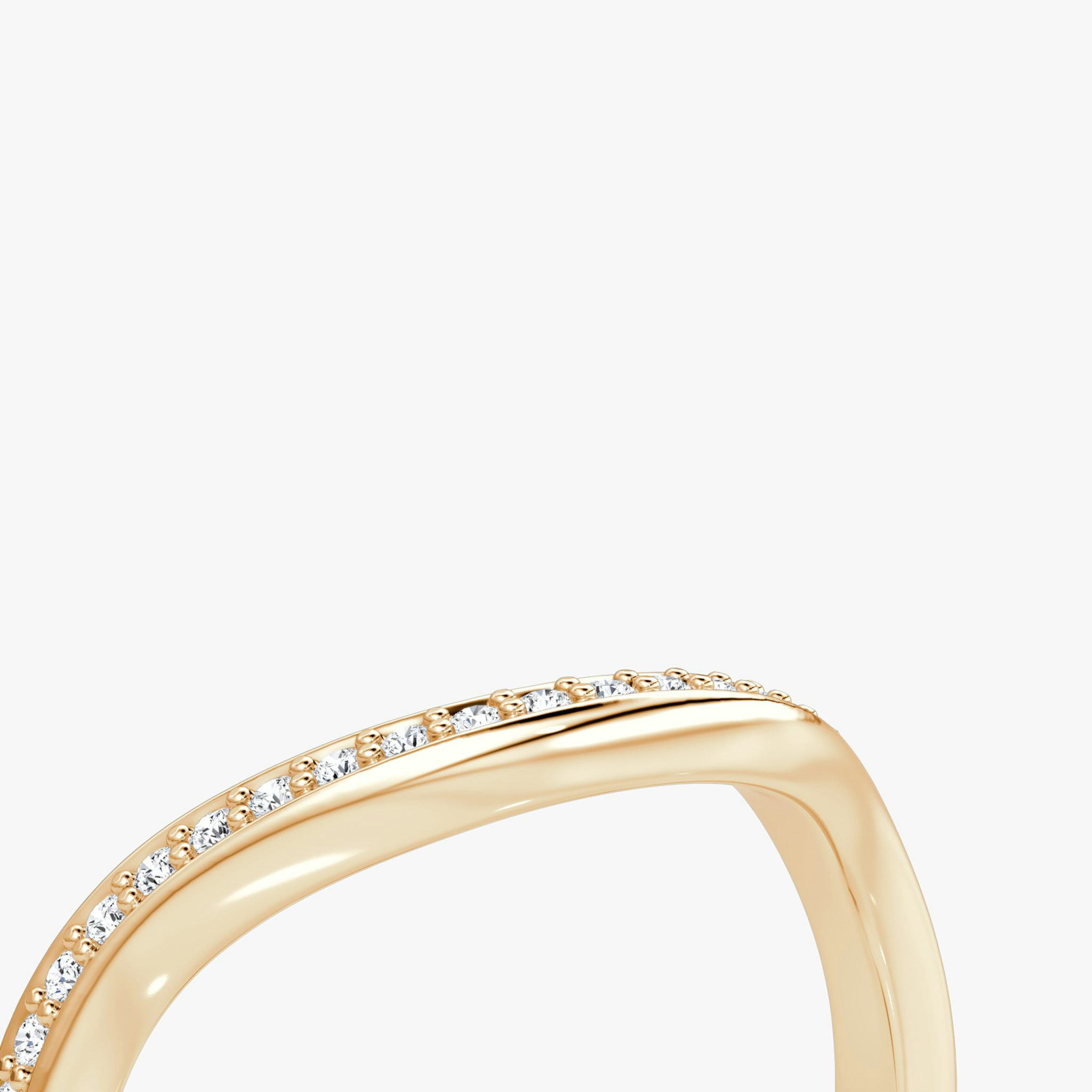 The Curve Band | 14k | Rose Gold | bandAccent: Pavé | bandStyle: full
