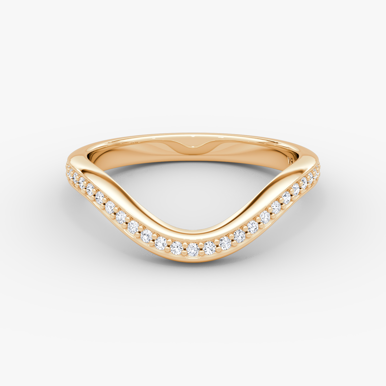 Alliance Curve | 14k | Or rose | bandAccent: Pavé | bandStyle: full