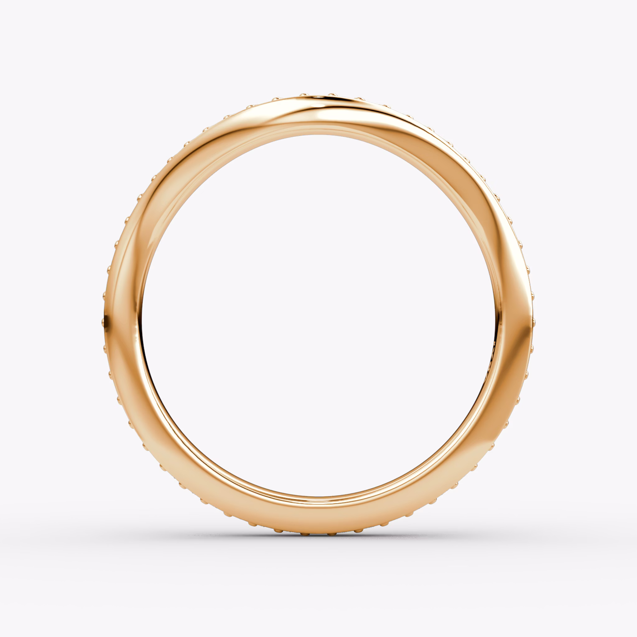 The Curve Band | 14k | Rose Gold | bandAccent: Pavé | bandStyle: full