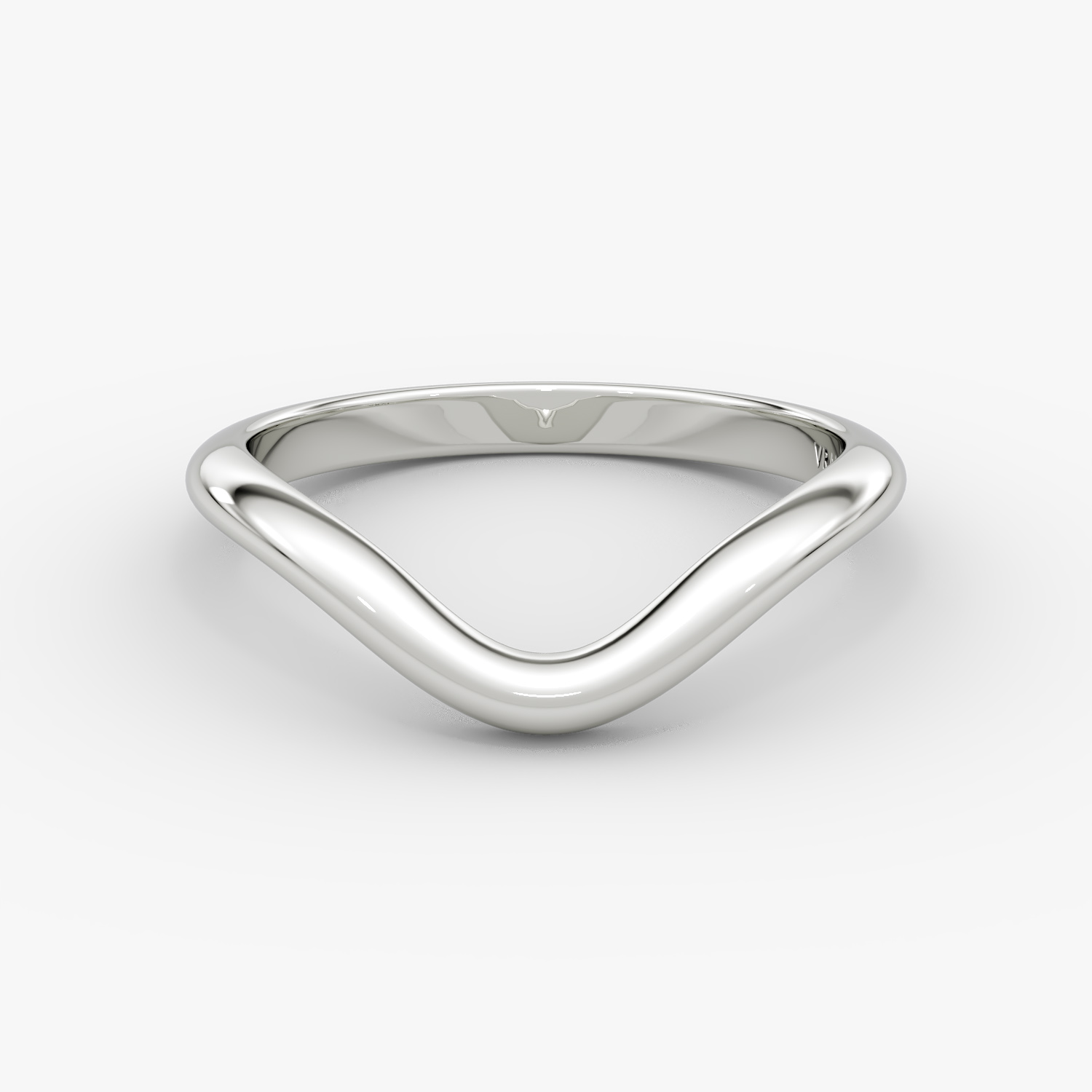 Alliance Curve | 18k | Or blanc | bandAccent: Simple