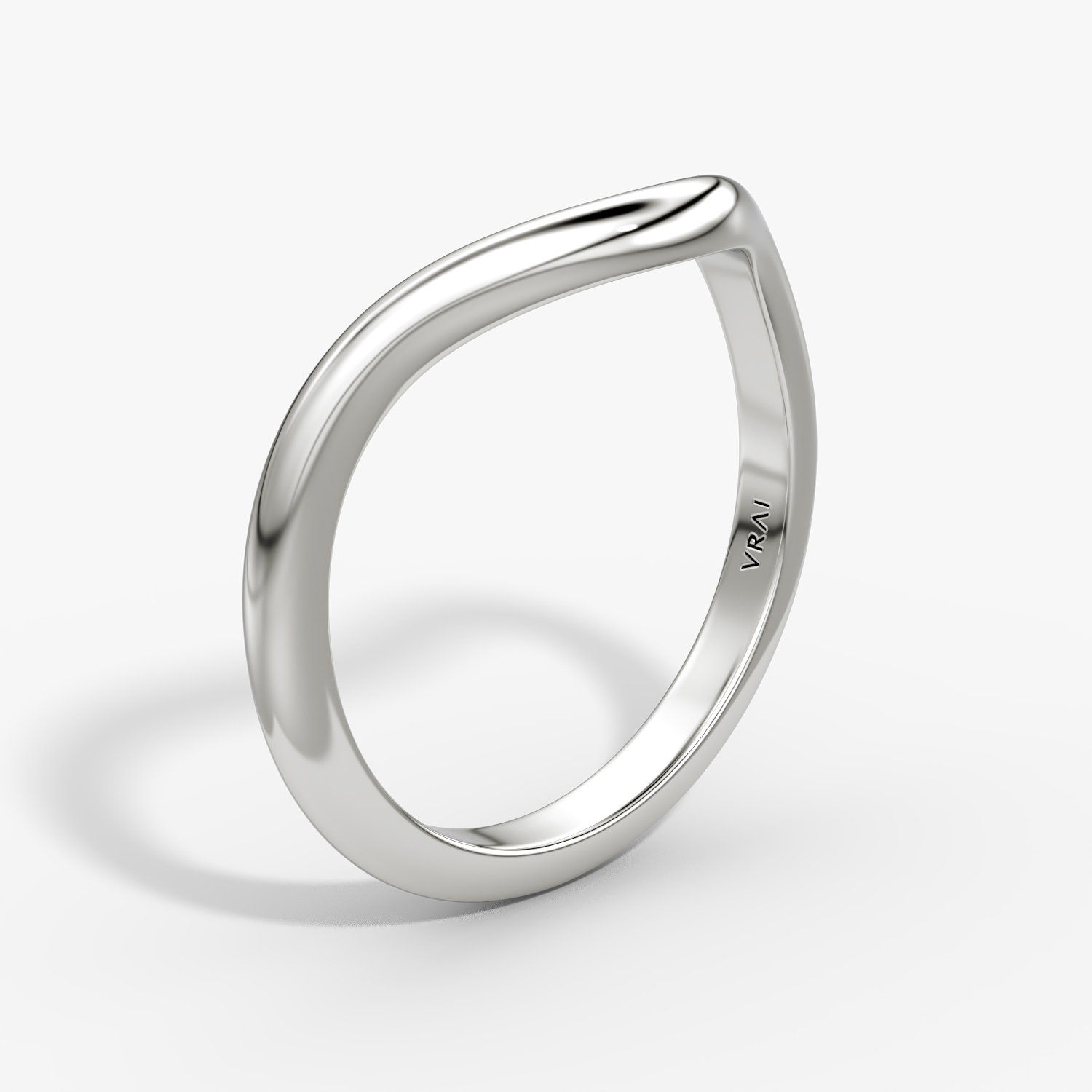 Alliance Curve | 18k | Or blanc | bandAccent: Simple