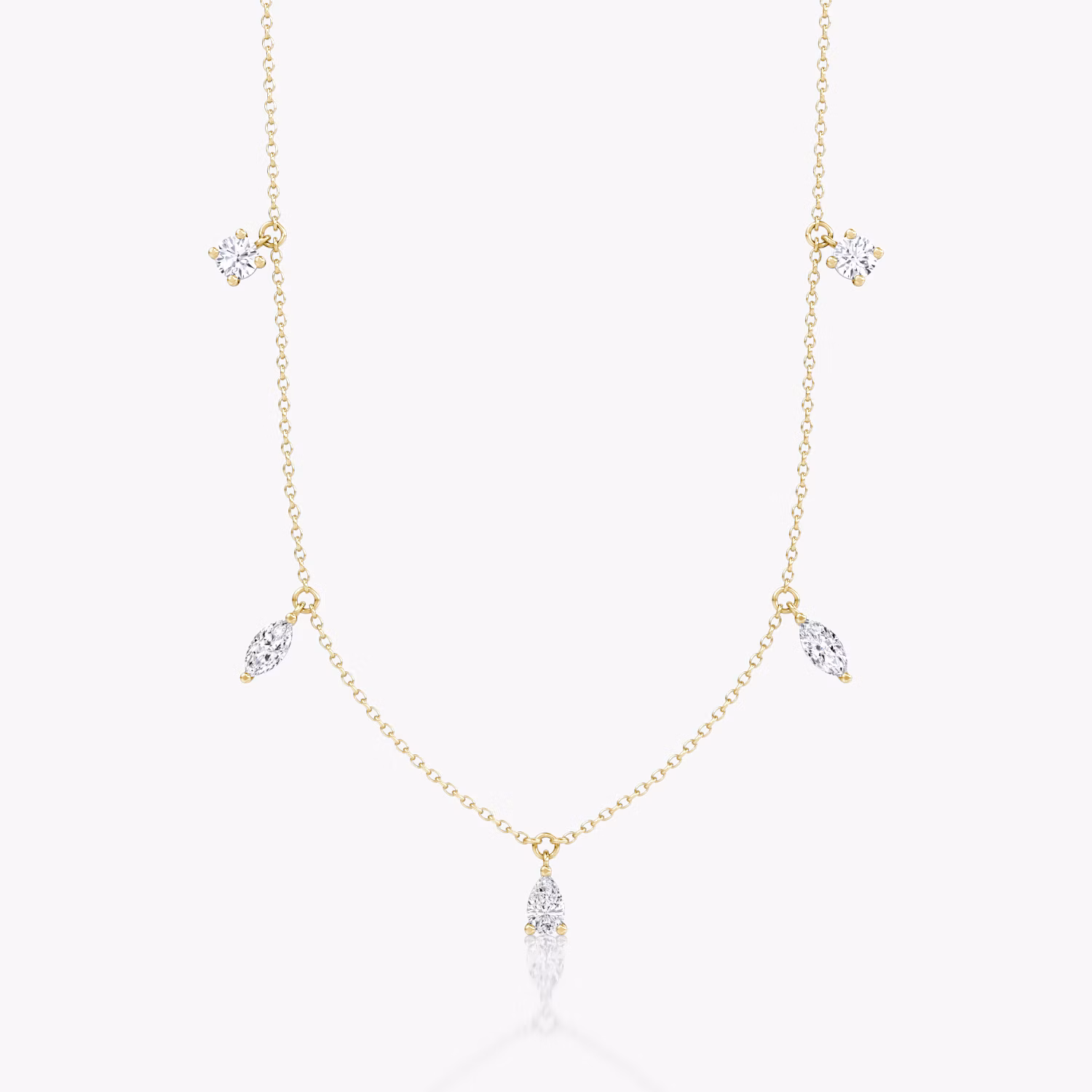 Floating Mixed Shape Necklace
