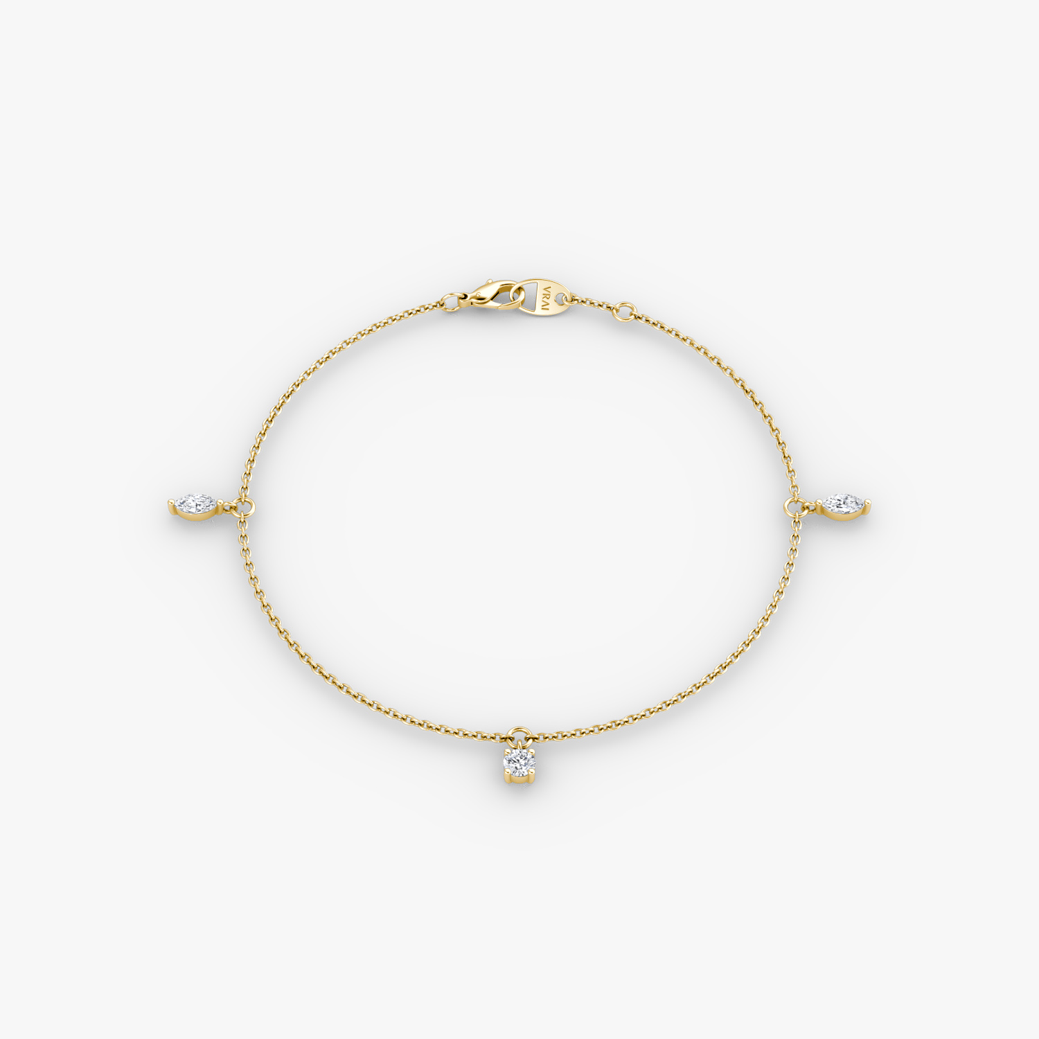 Floating Mixed Shape Bracelet  | Yellow Gold
